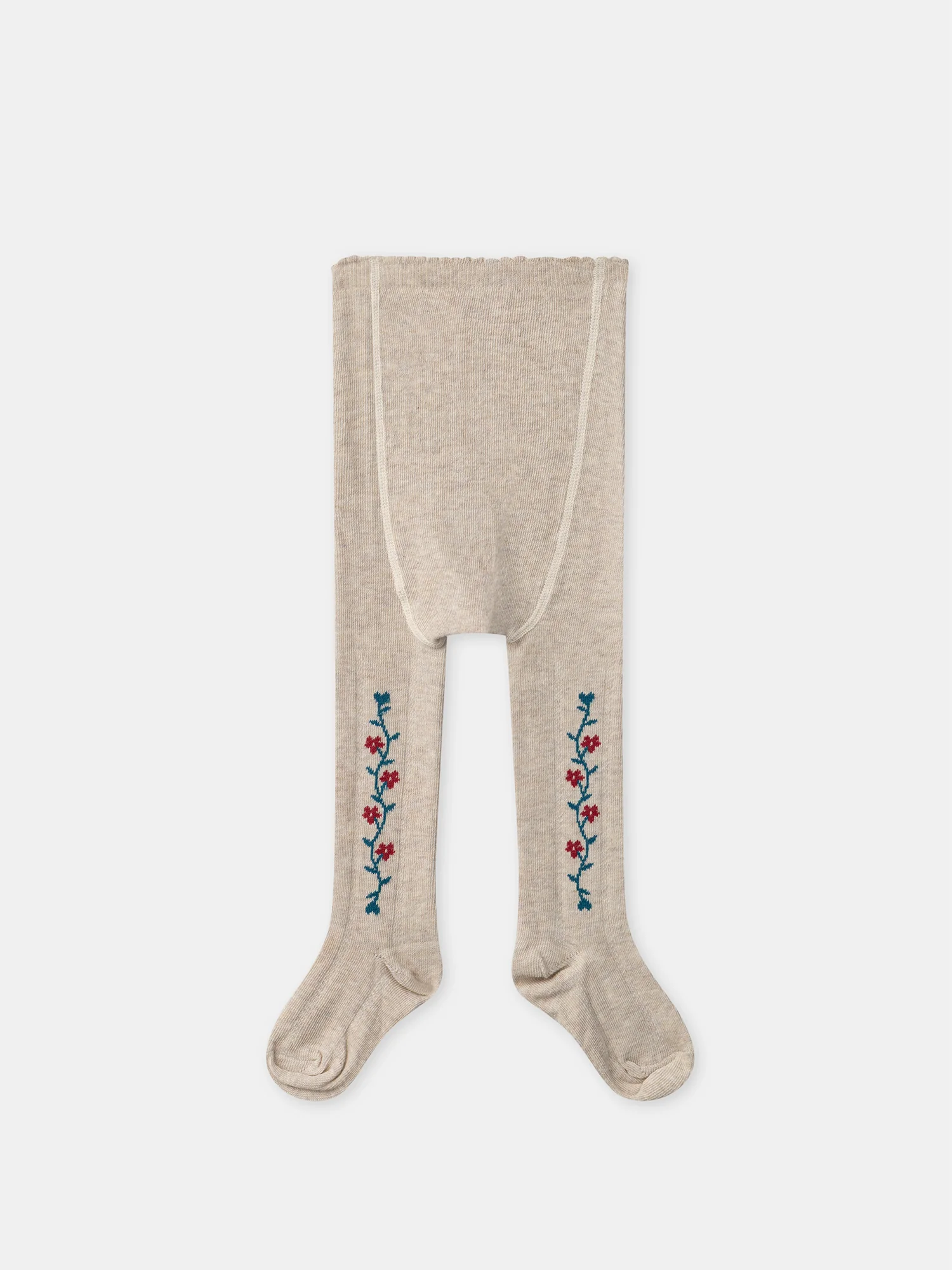 Collant beige à motifs fleurs Bébé Fille - Image 4