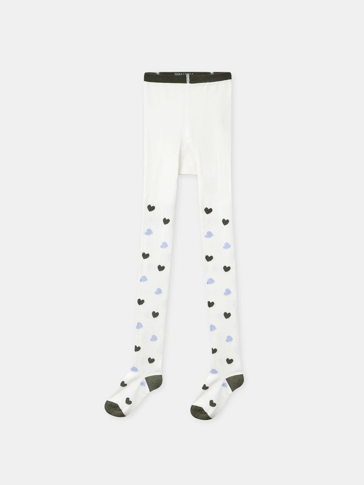 Collant blanc à motif cœur Fille - Image 3
