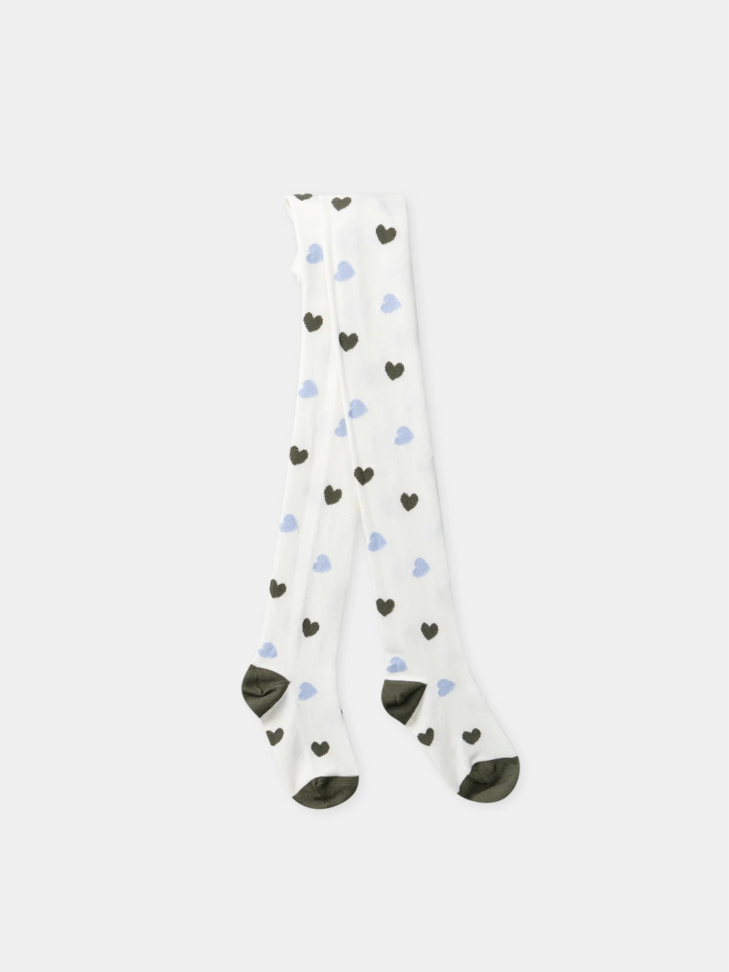 Collant blanc à motif cœur Fille - Image 4
