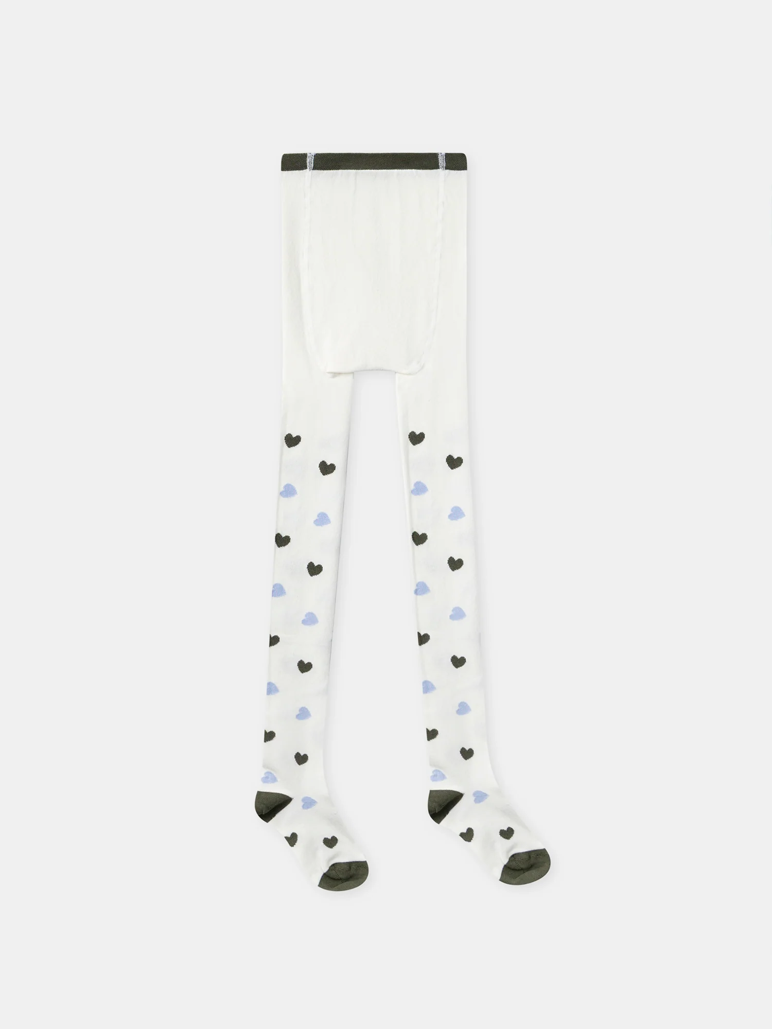 Collant blanc à motif cœur Fille - Image 6