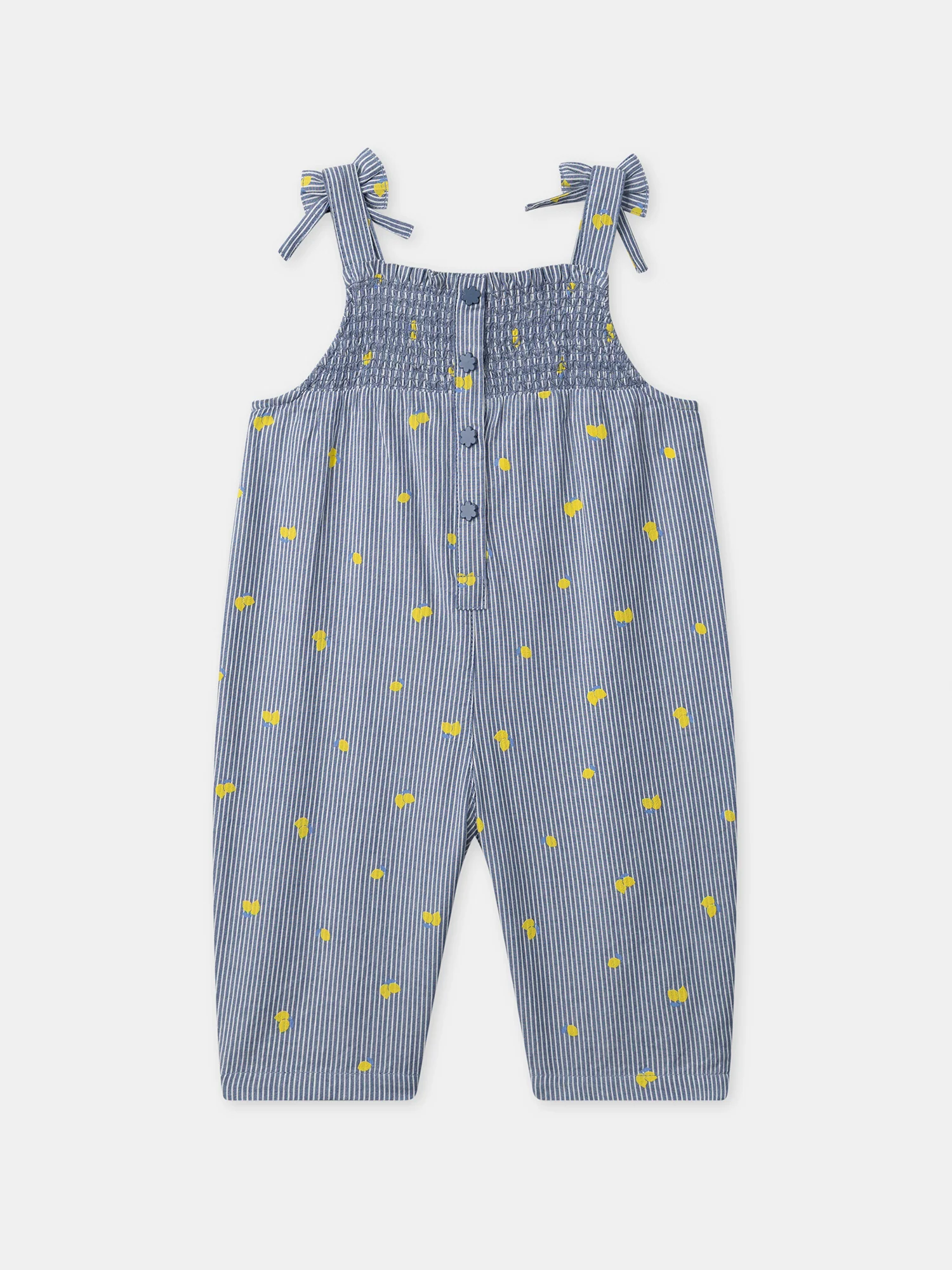 Combinaison à rayures bleues imprimée citrons Bébé Fille - Image 10