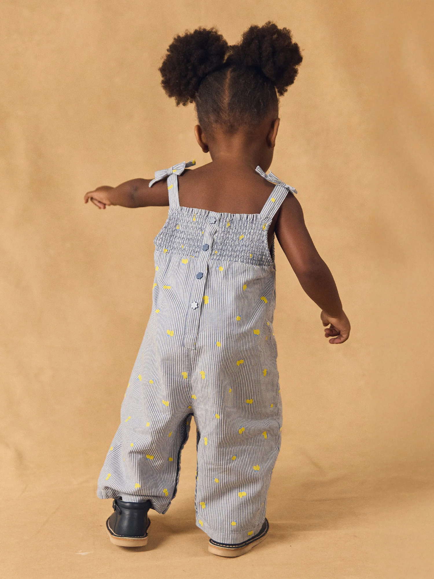 Combinaison à rayures bleues imprimée citrons Bébé Fille - Image 6