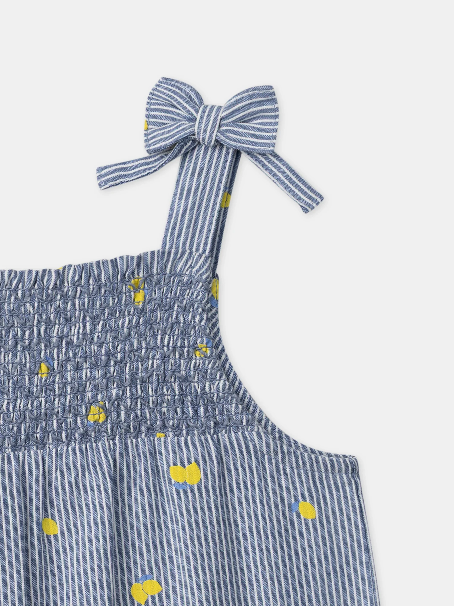 Combinaison à rayures bleues imprimée citrons Bébé Fille - Image 7