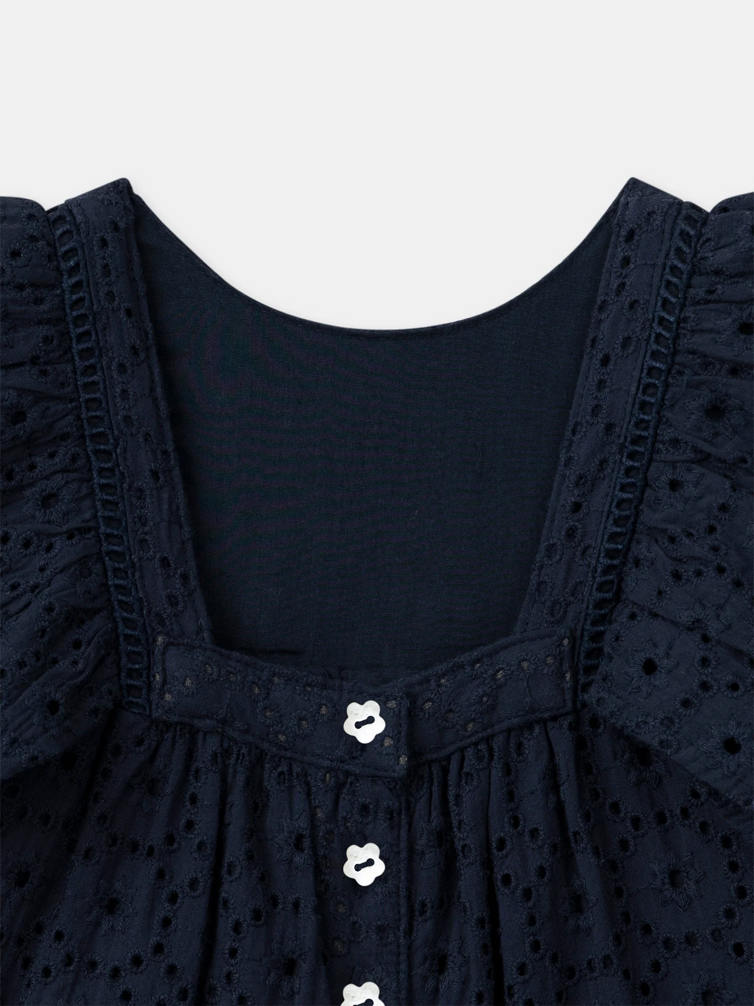 Combinaison bleu marine à volants Bébé Fille - Image 6