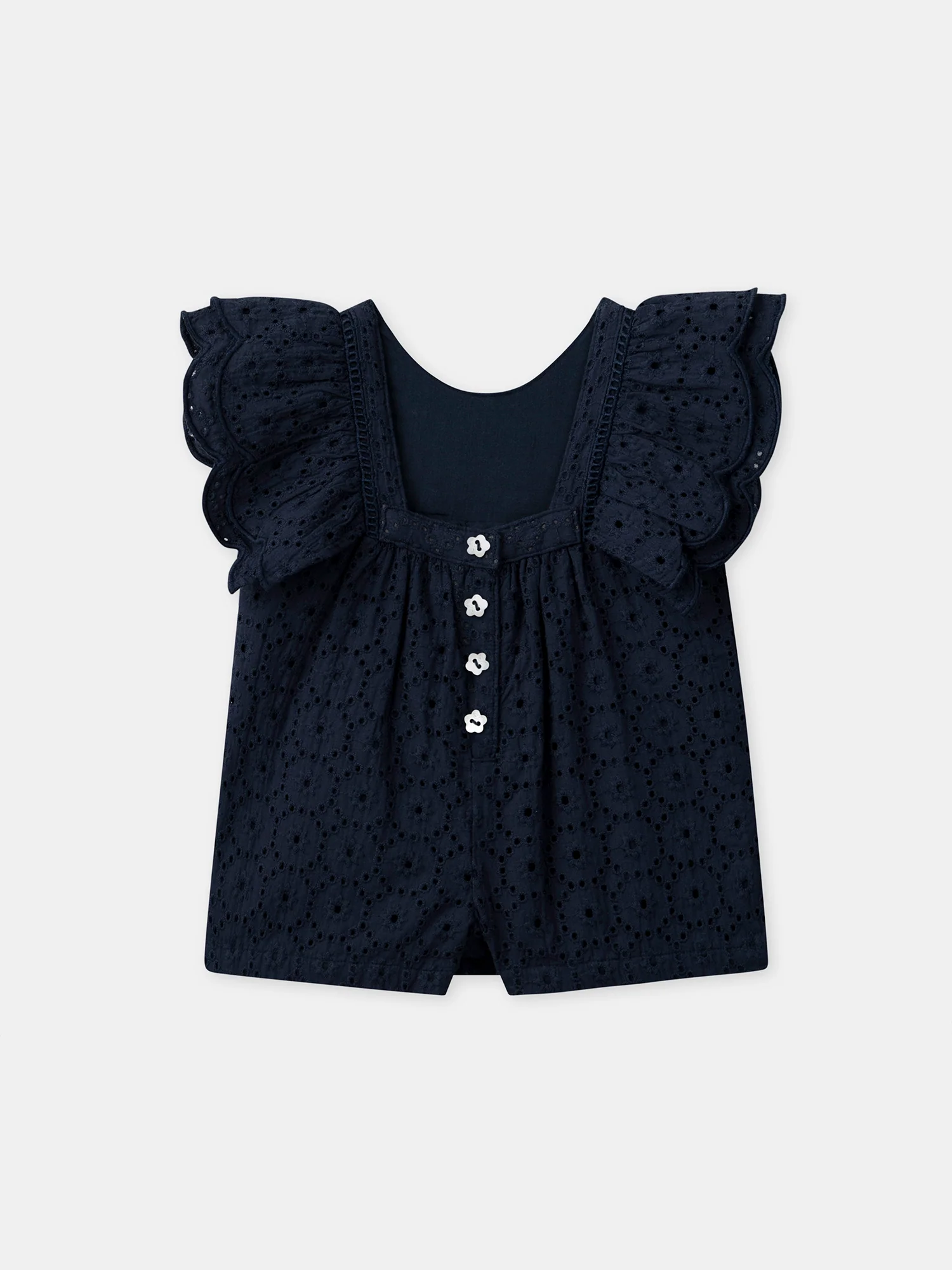 Combinaison bleu marine à volants Bébé Fille - Image 8