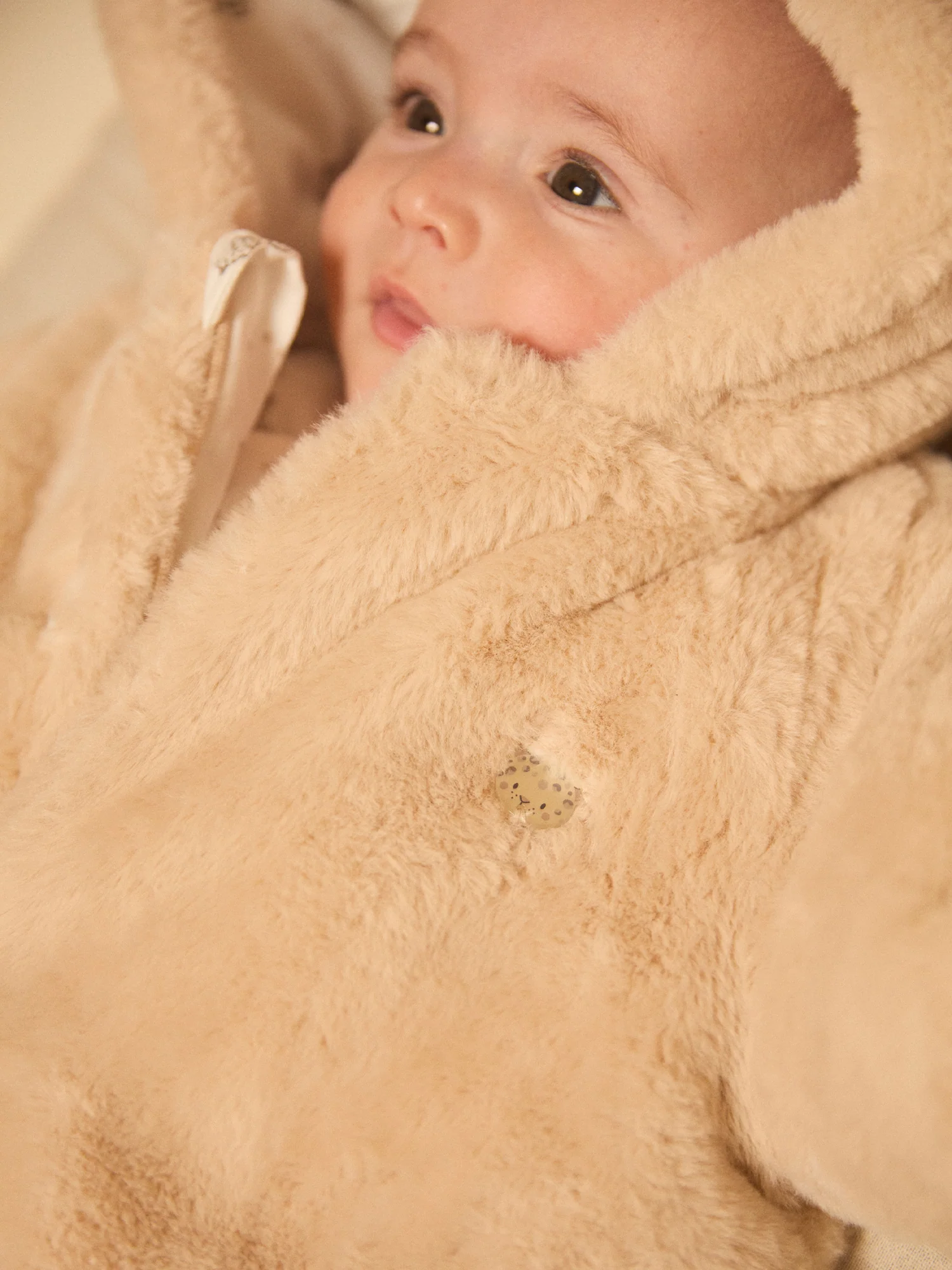 Pilote beige en fourrure Naissance Mixte - Image 3