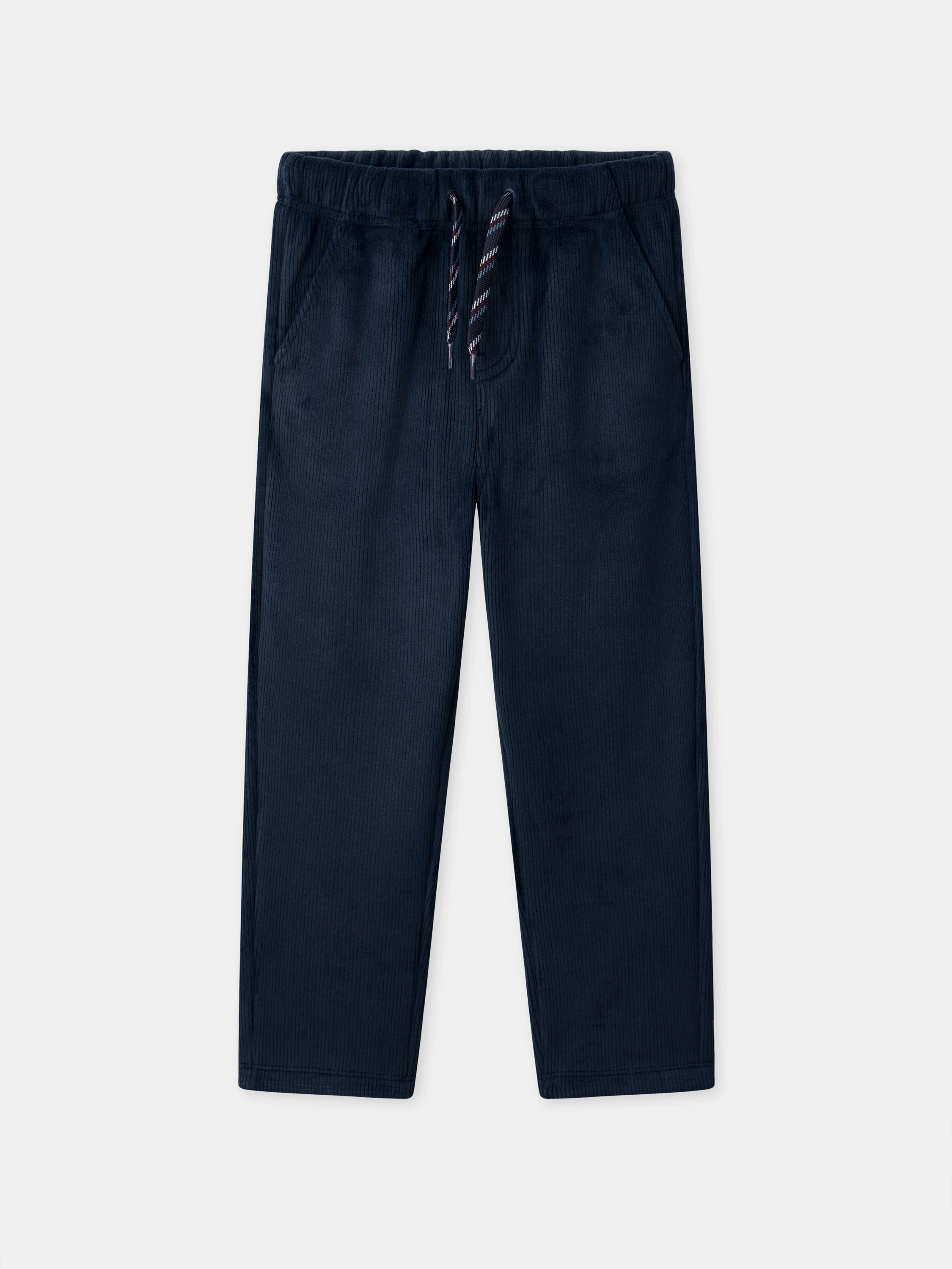 Pantalon bleu marine en velours Garçon