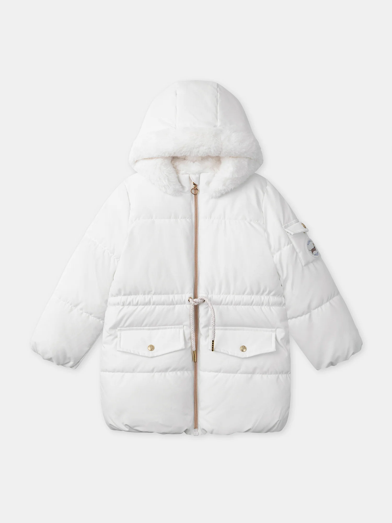Doudoune blanche matelassée Fille