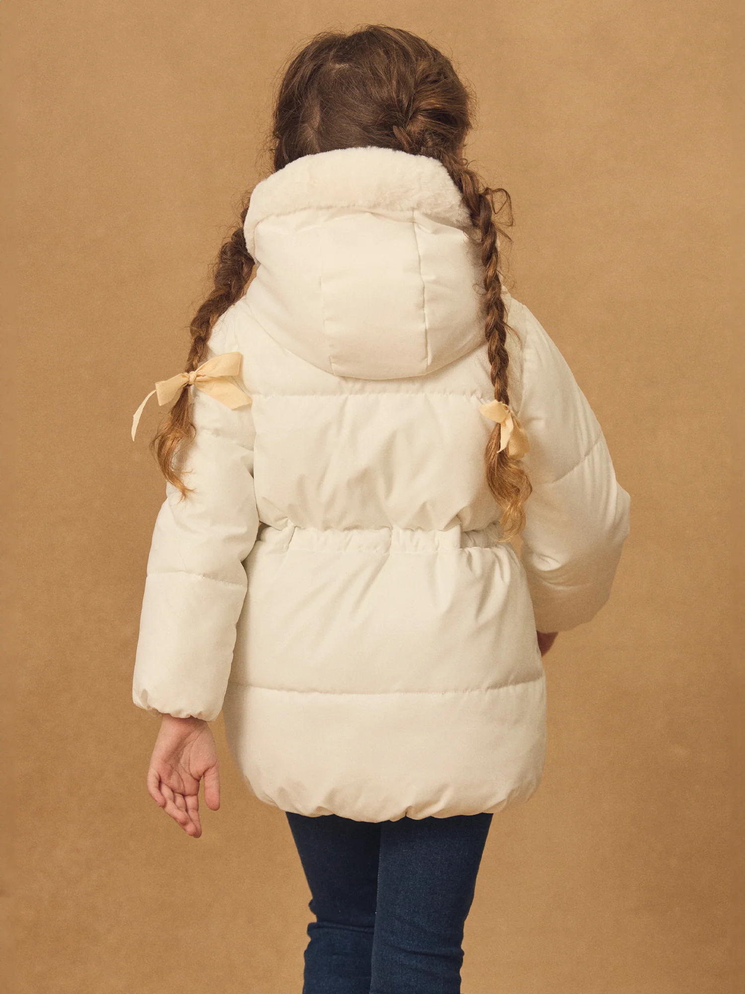 Doudoune blanche matelassée Fille - Image 5