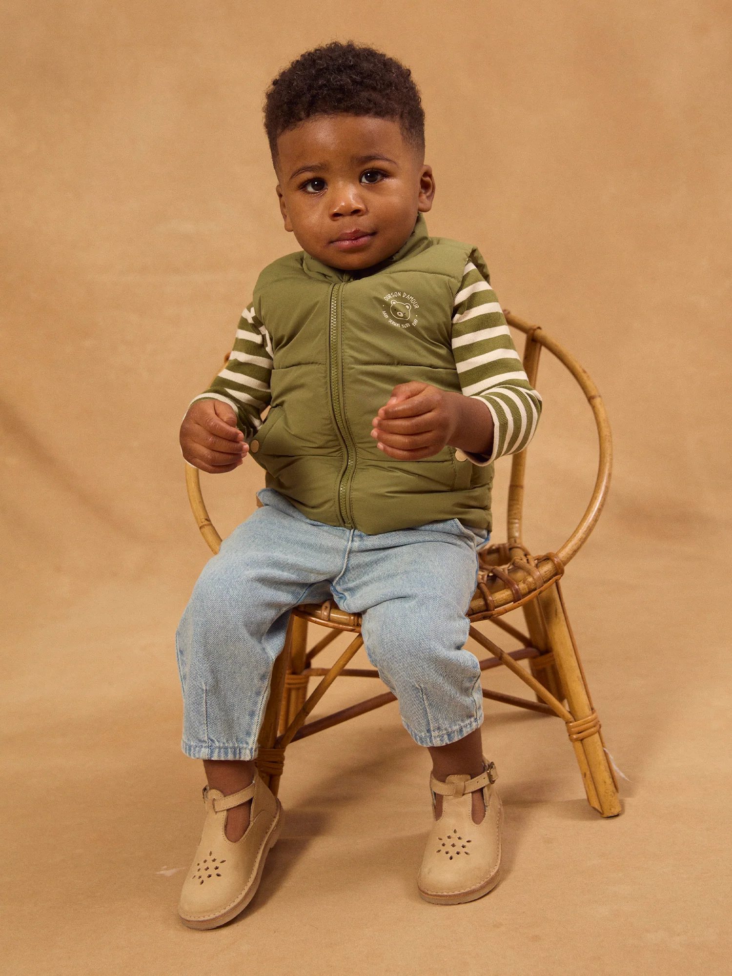 Doudoune kaki sans manches Bébé Garçon - Image 3