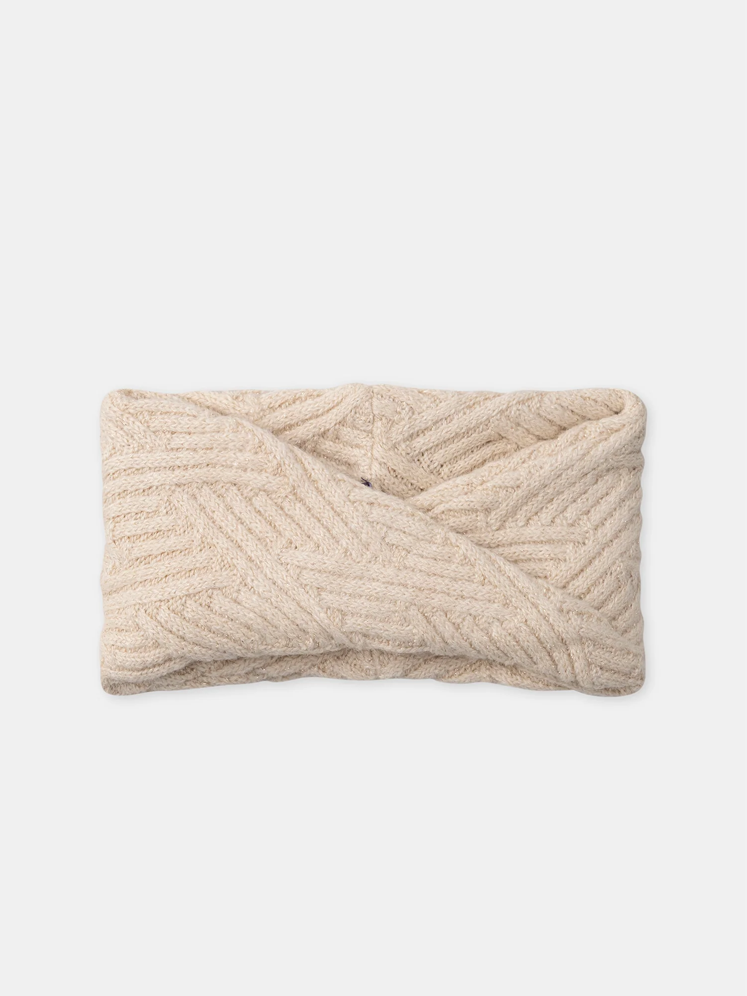 Écharpe écru croisé en maille Bébé Fille