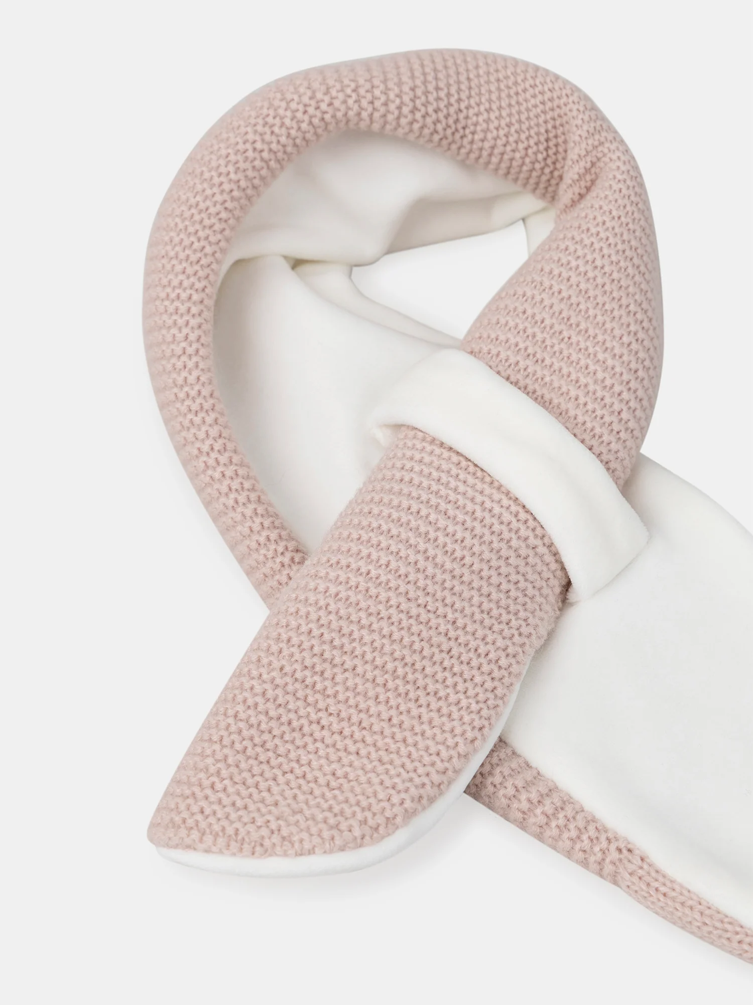 Écharpe rose en maille avec visage renard Bébé Fille - Image 3
