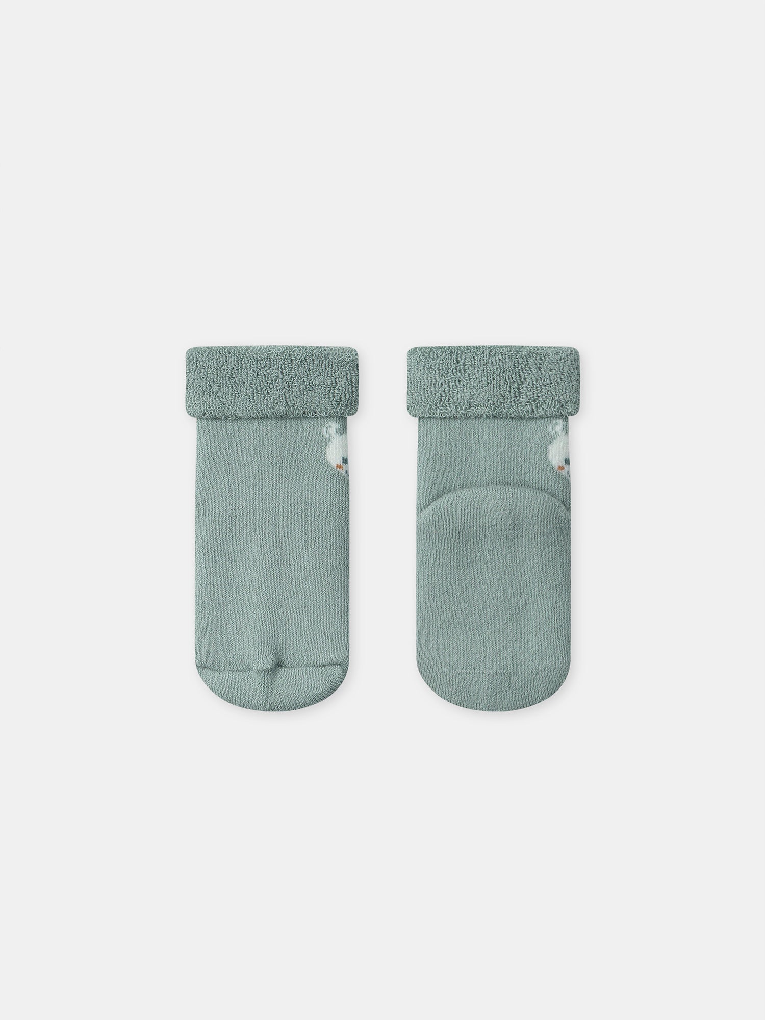 Ensemble haut bleu grisé + pantalon + chaussettes Naissance Garçon - Image 14