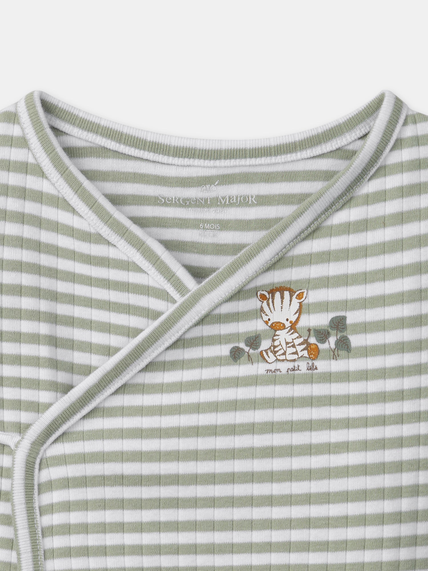 Ensemble de naissance en côtes plates haut + pantalon + bonnet - Image 6