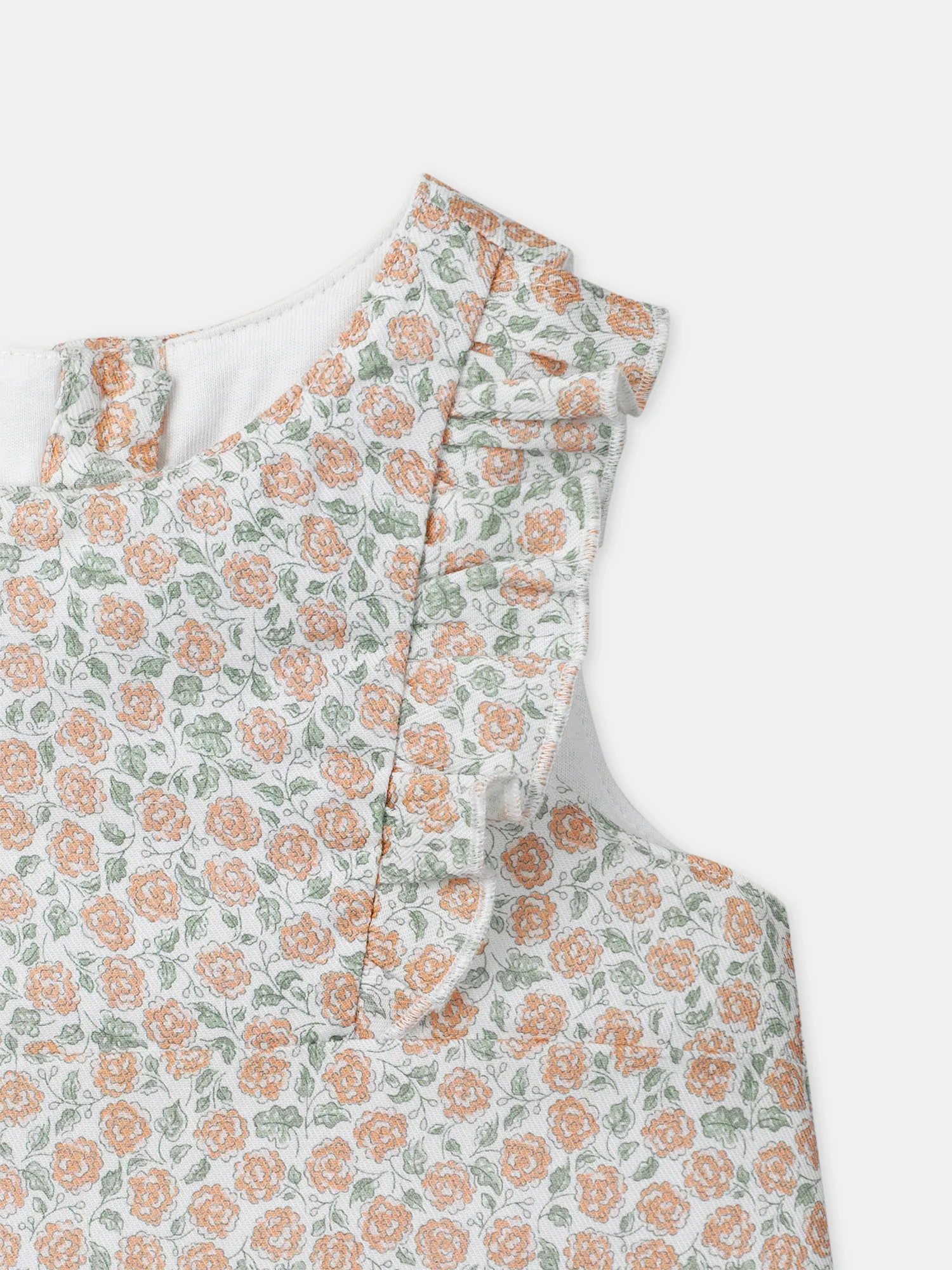 Ensemble combinaison imprimé fleuri + body + bandeau Naissance Fille - Image 3