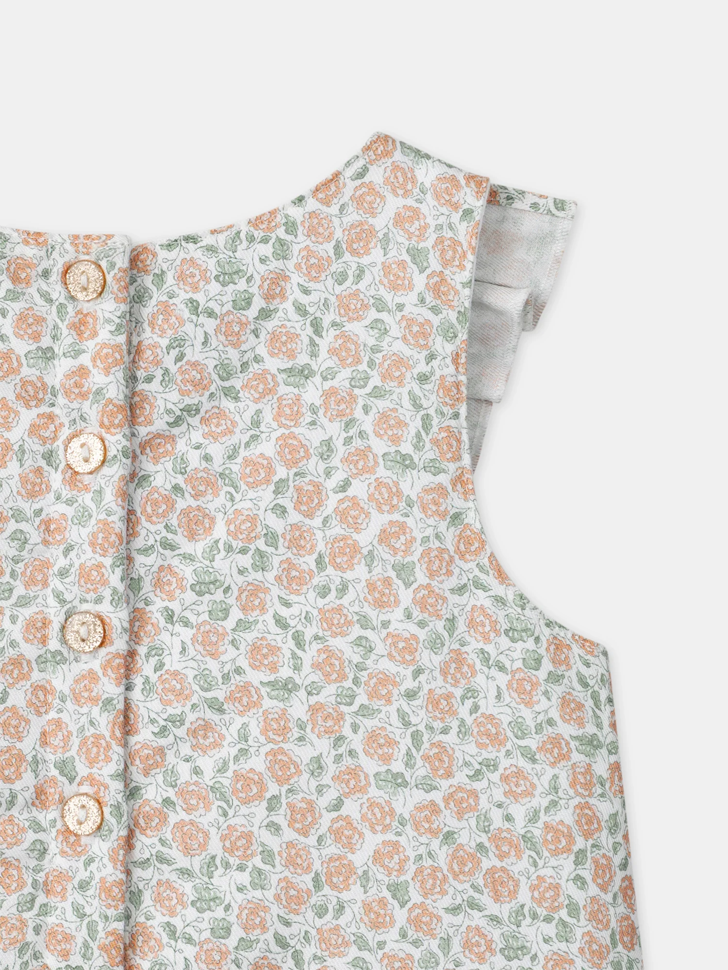 Ensemble combinaison imprimé fleuri + body + bandeau Naissance Fille - Image 5