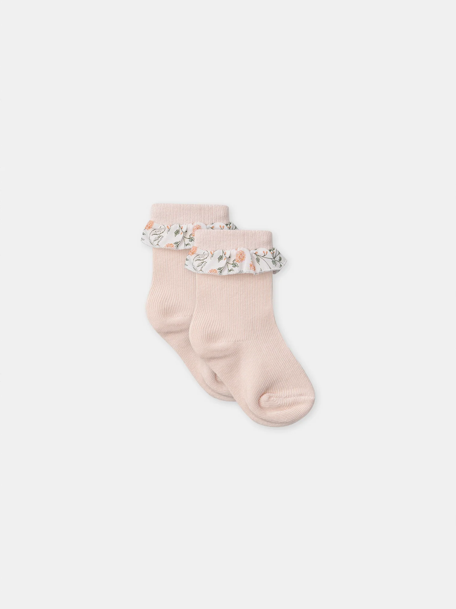 Ensemble sweat imprimé fleuri + legging + chaussettes Naissance Fille - Image 14