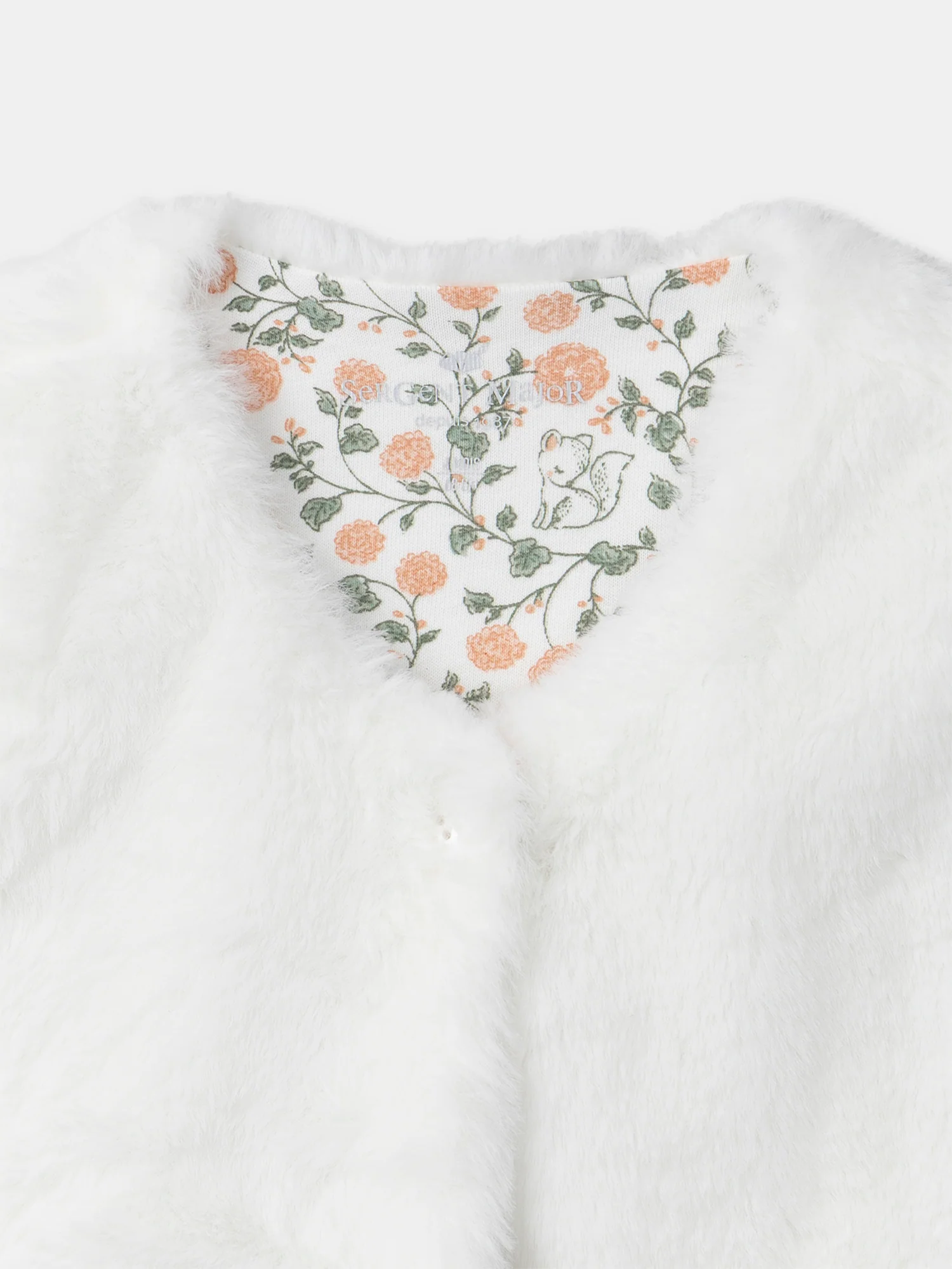 Ensemble robe imprimé fleuri + gilet + collant Naissance Fille - Image 7