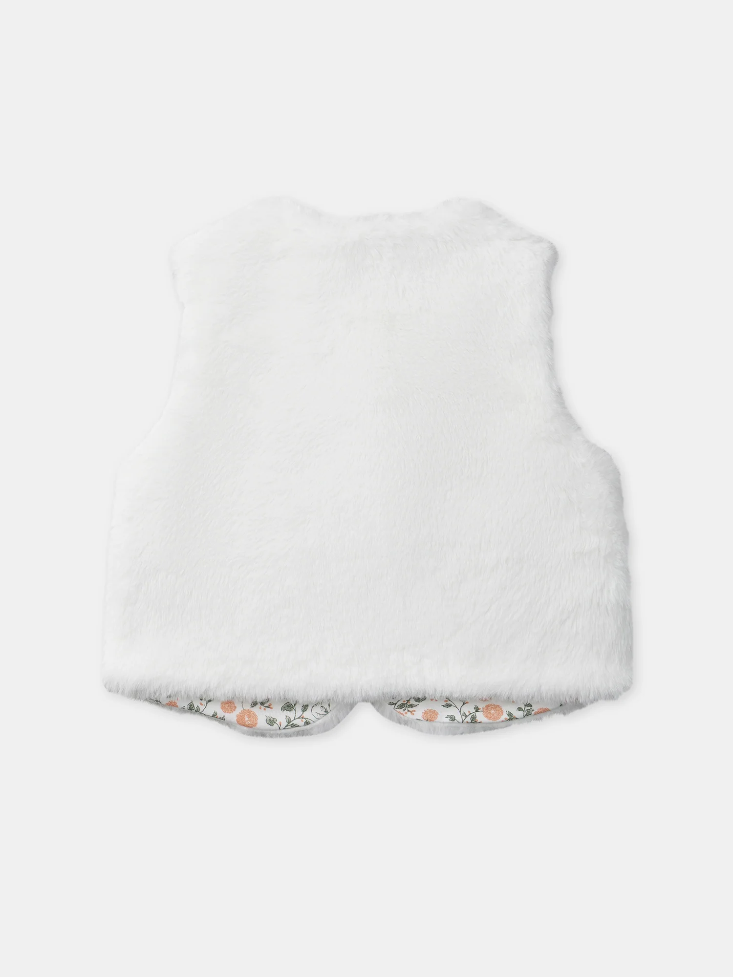 Ensemble robe imprimé fleuri + gilet + collant Naissance Fille - Image 8