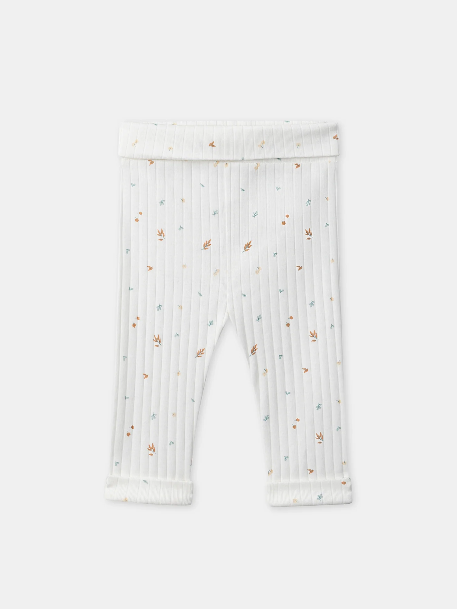 Ensemble haut + pantalon + bonnet écru imprimé feuillages Naissance Mixte - Image 12