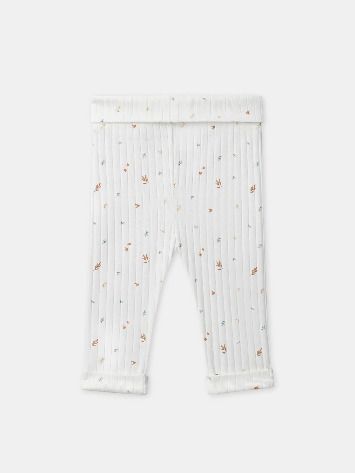 Ensemble haut + pantalon + bonnet écru imprimé feuillages Naissance Mixte - Image 14