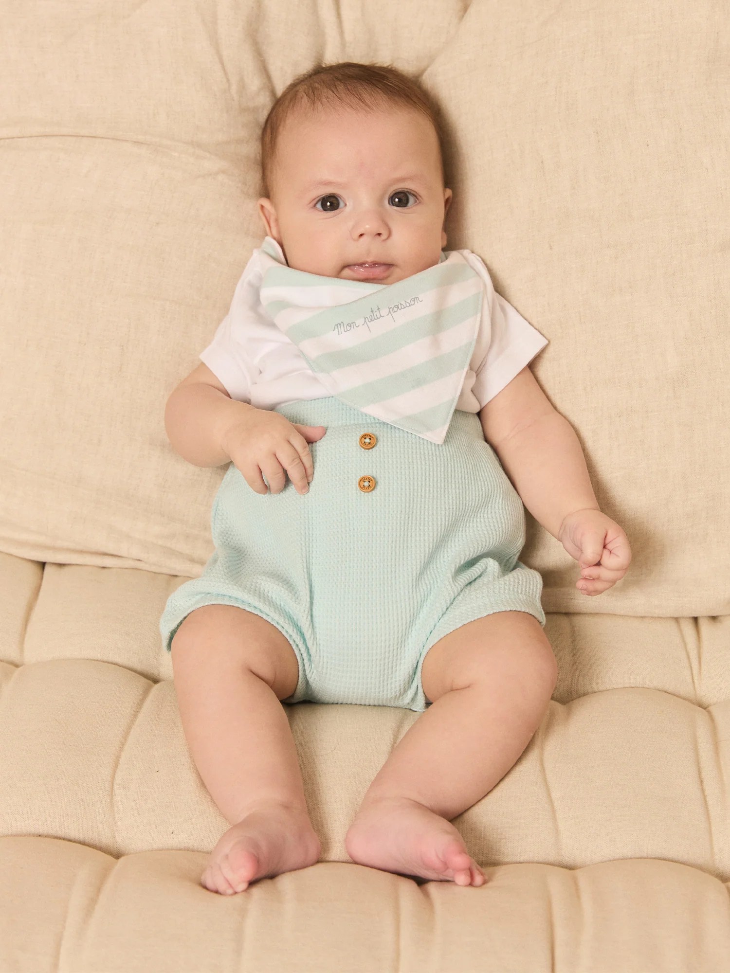 Ensemble haut manches courtes, short et bandana - Image 2