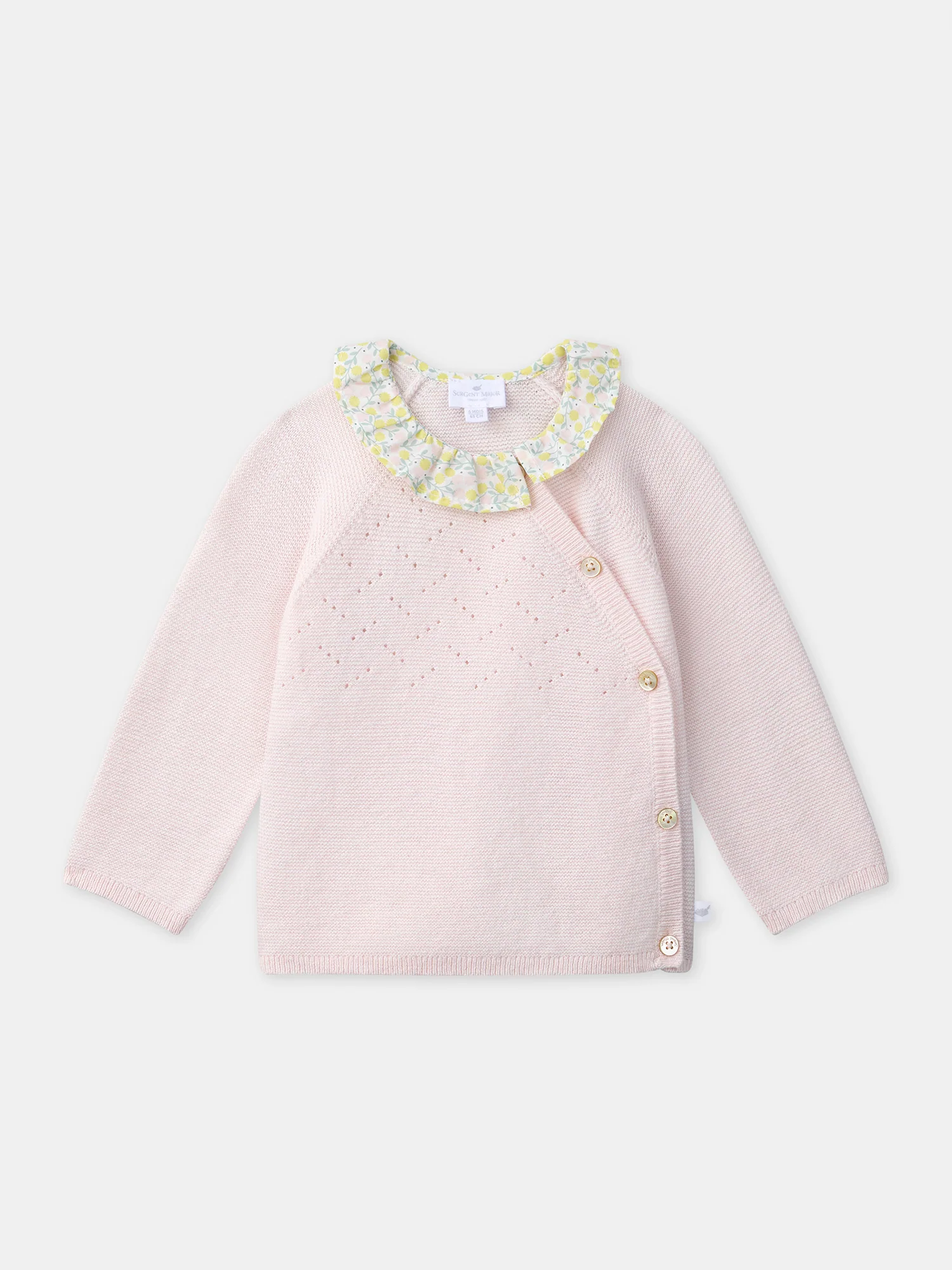 Ensemble pull rose + legging fleuri + bandeau fleuri Naissance Fille - Image 8