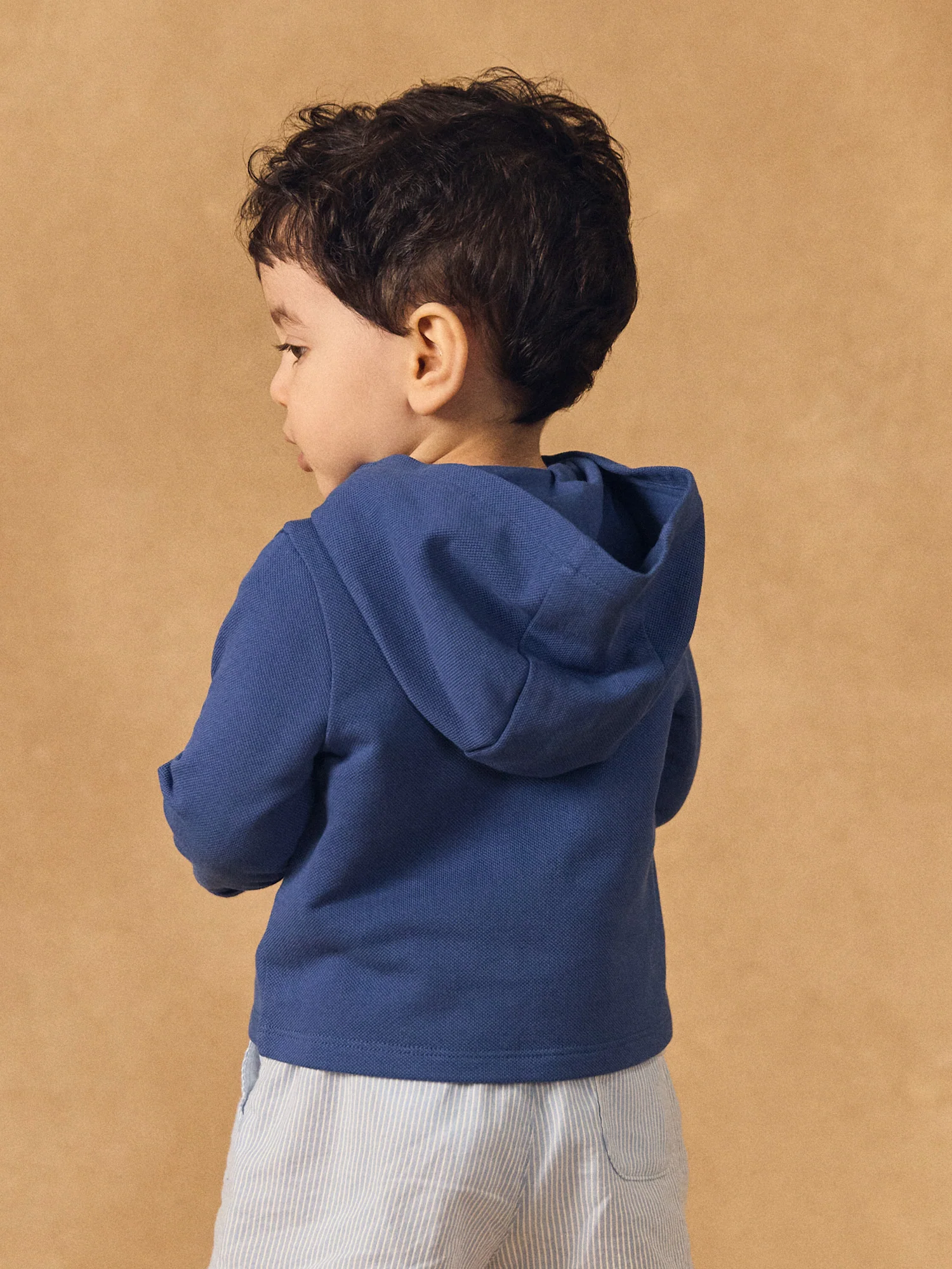 Gilet à capuche bleu foncé Bébé Garçon - Image 4