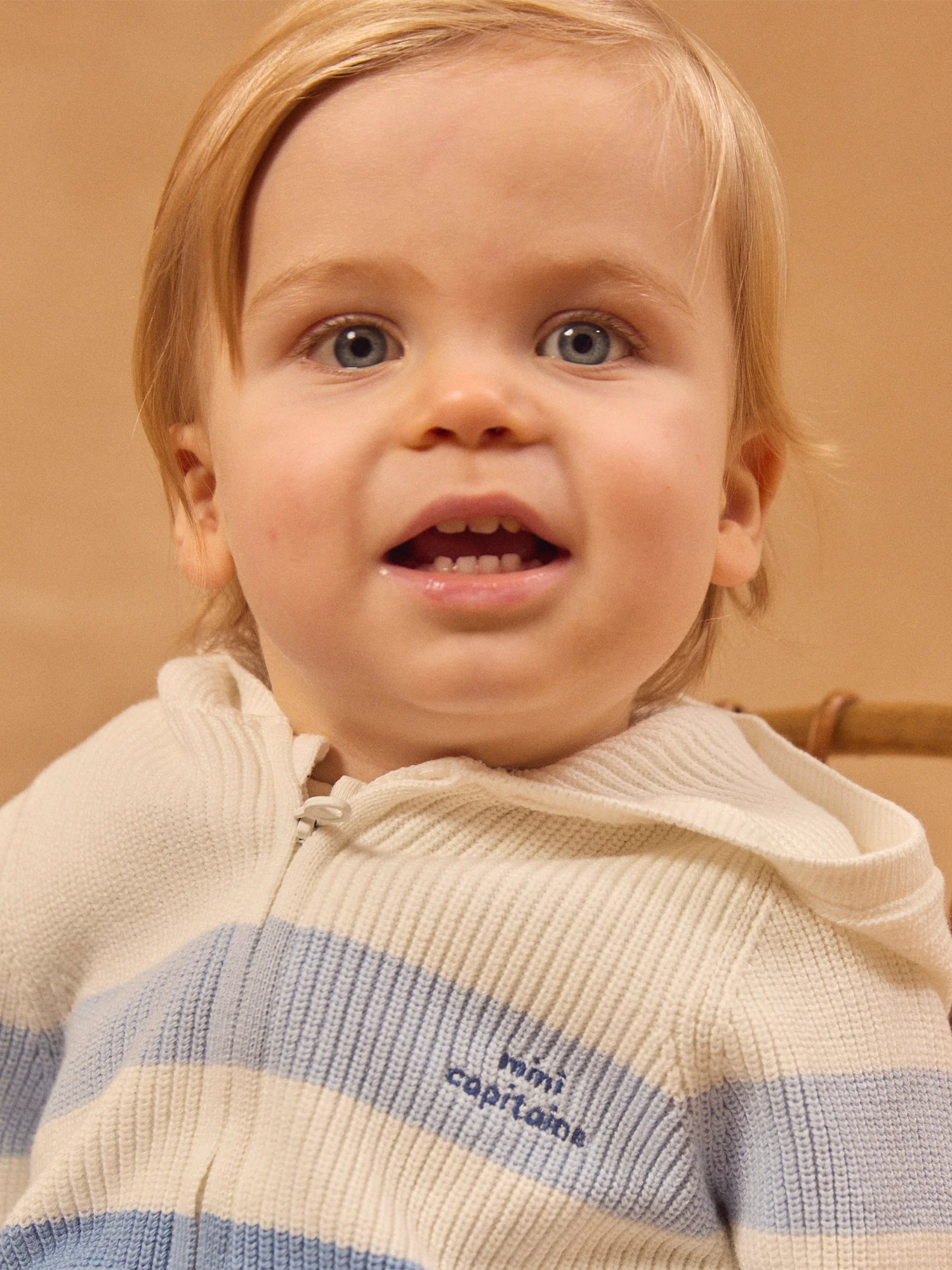 Gilet à capuche et rayures bleues Bébé Garçon - Image 3