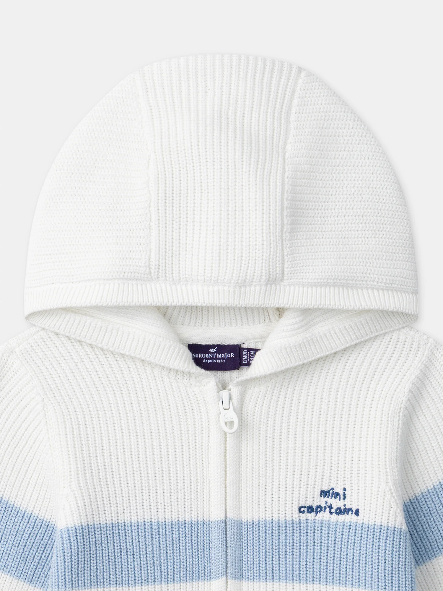 Gilet à capuche et rayures bleues Bébé Garçon - Image 4