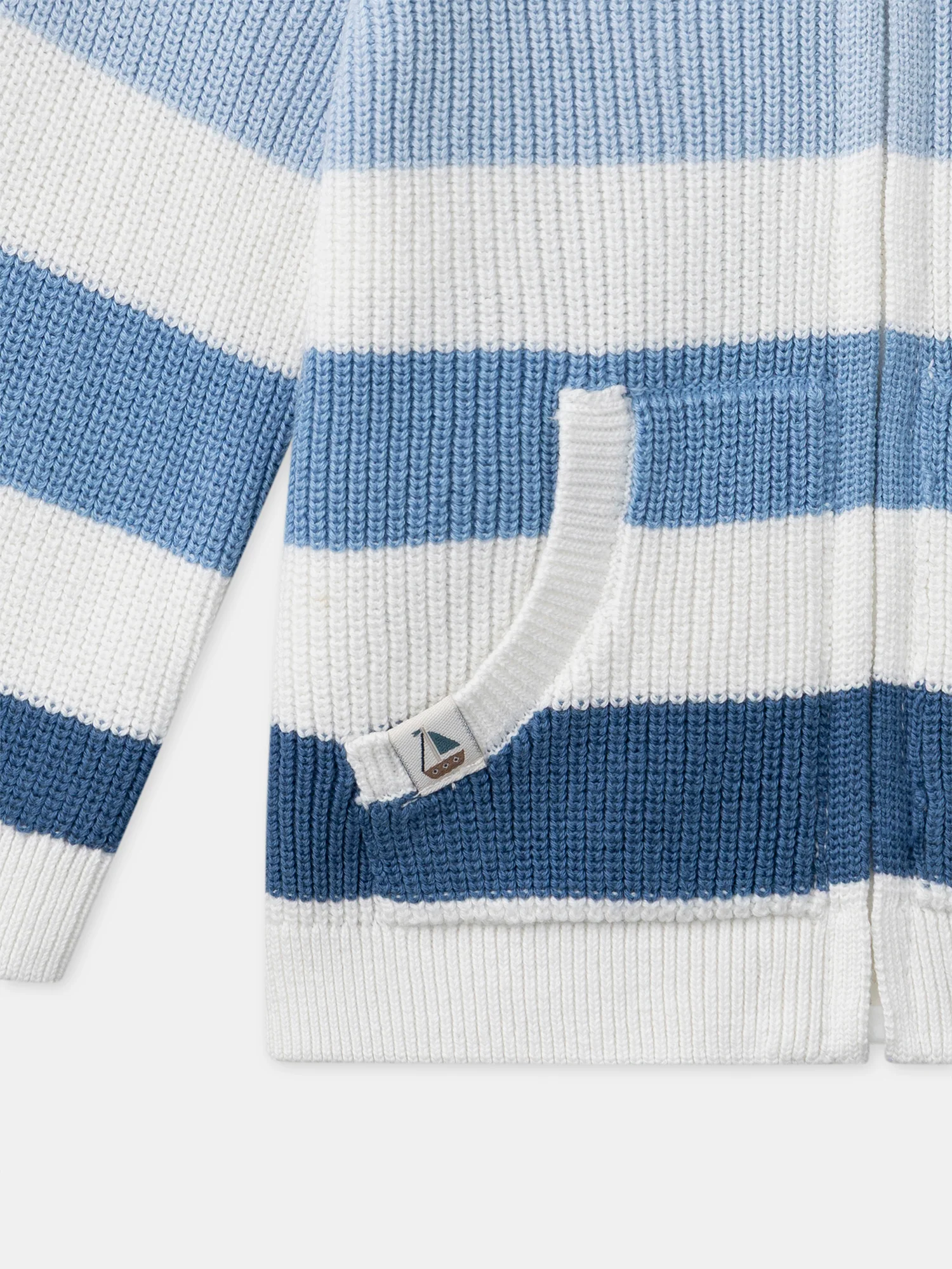 Gilet à capuche et rayures bleues Bébé Garçon - Image 5
