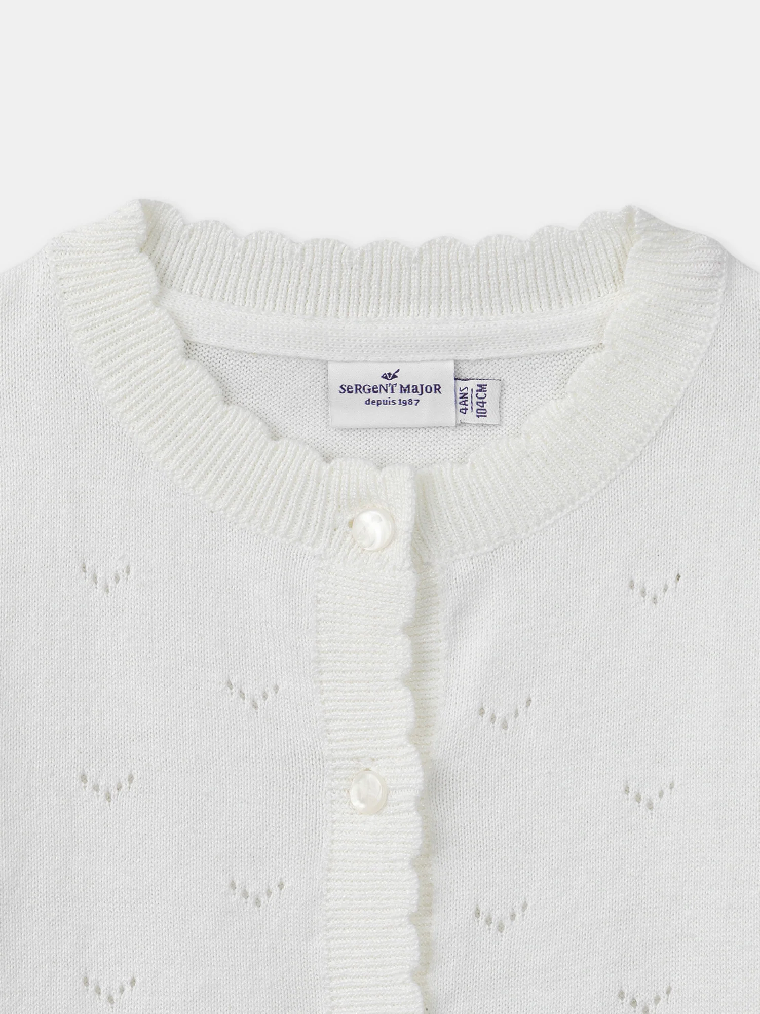 Gilet ajouré écru - Image 2