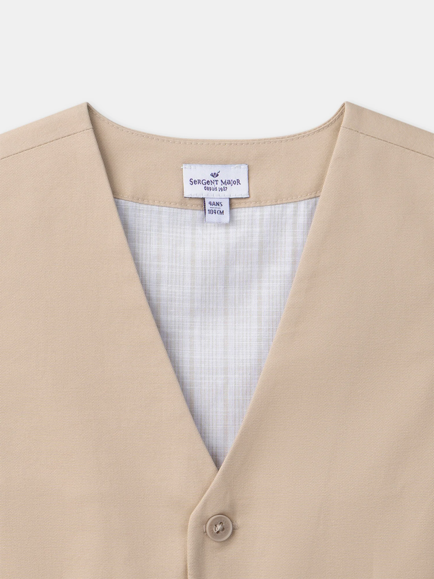 Gilet beige sans manches Garçon - Image 4