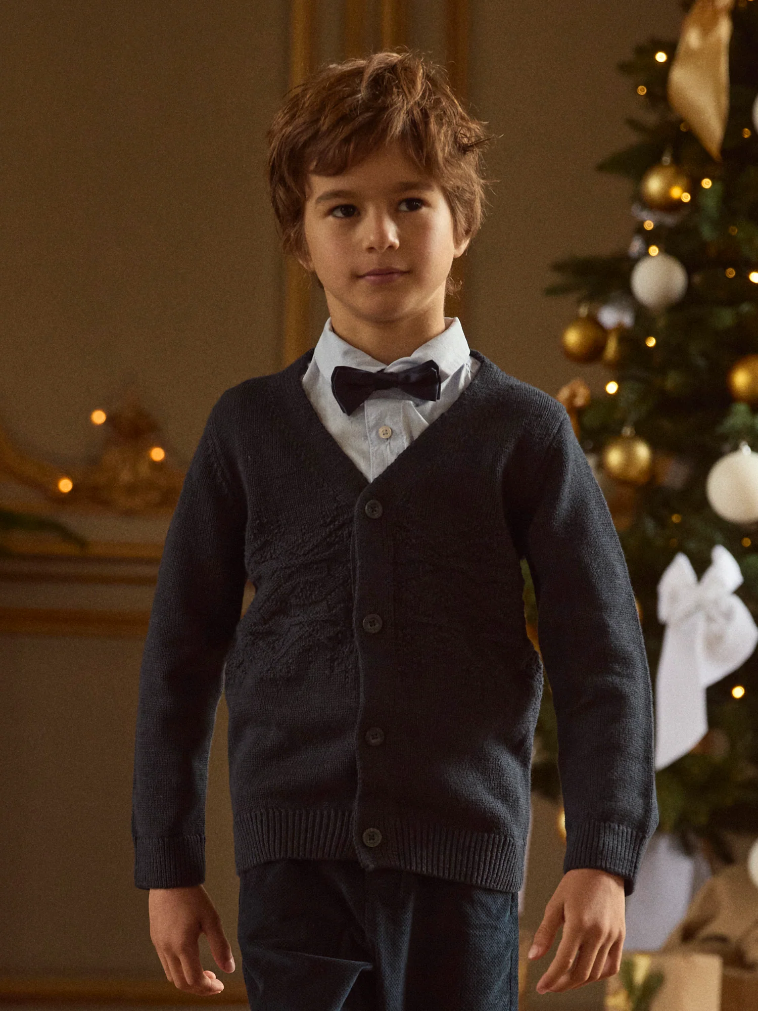 Gilet Noël bleu marine Garçon - Image 2