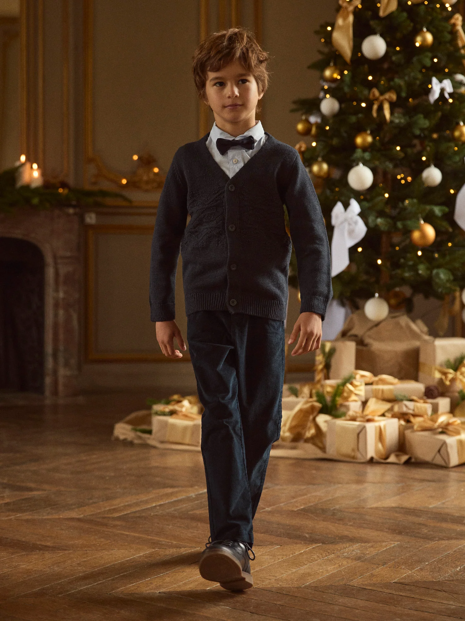 Gilet Noël bleu marine Garçon - Image 4