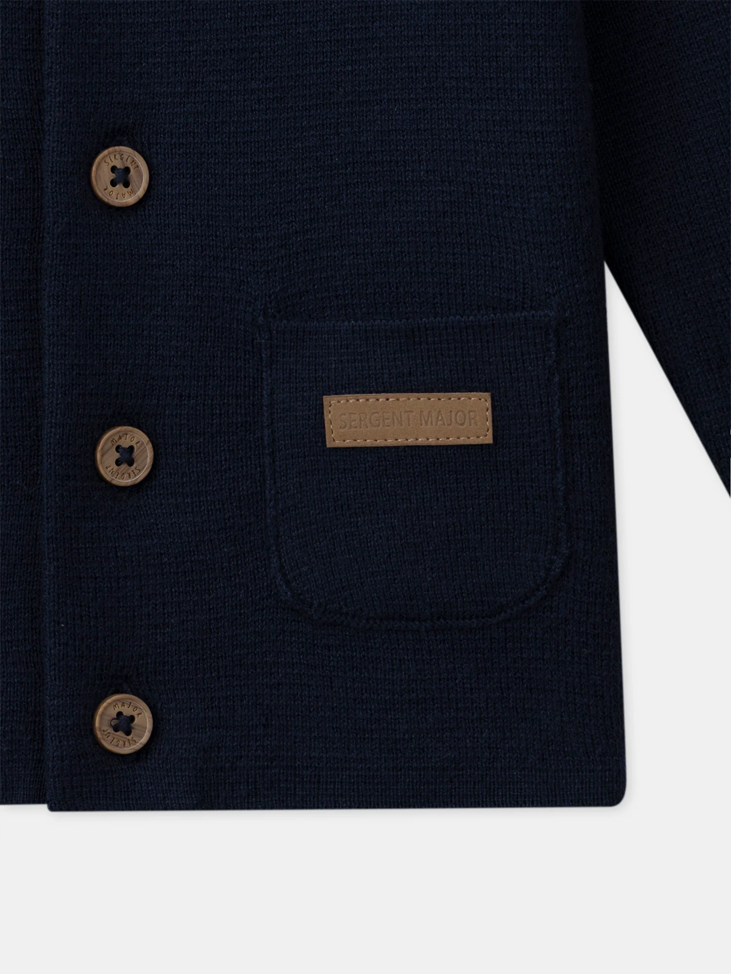 Gilet bleu marine à col Bébé Mixte - Image 3