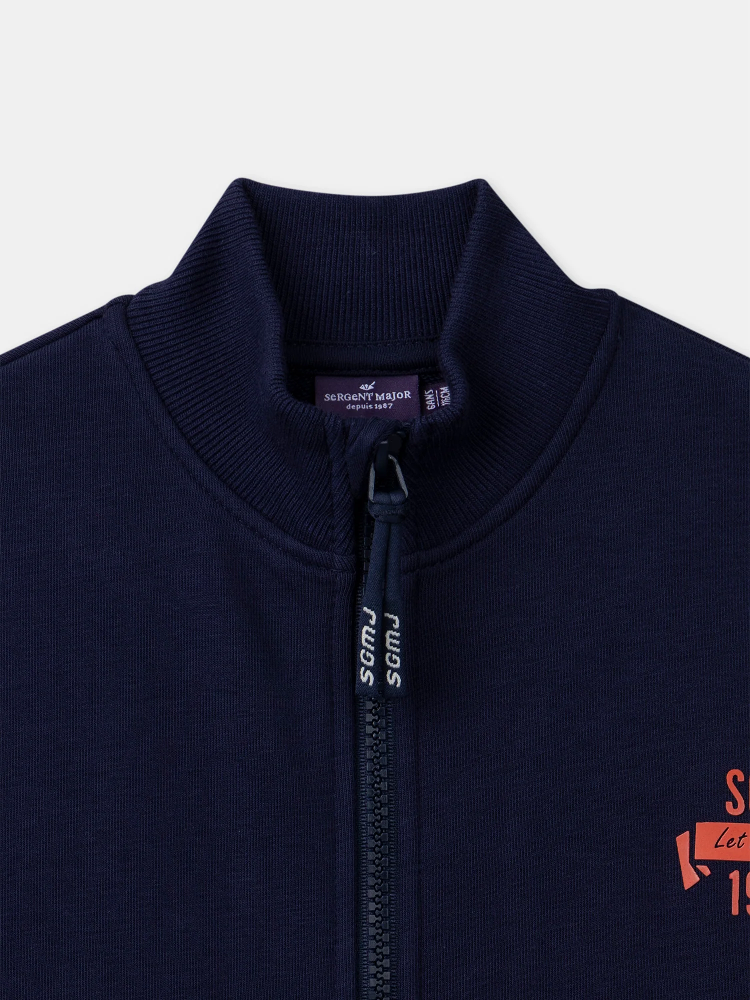 Gilet Bleu Marine Bi-matière - Image 2