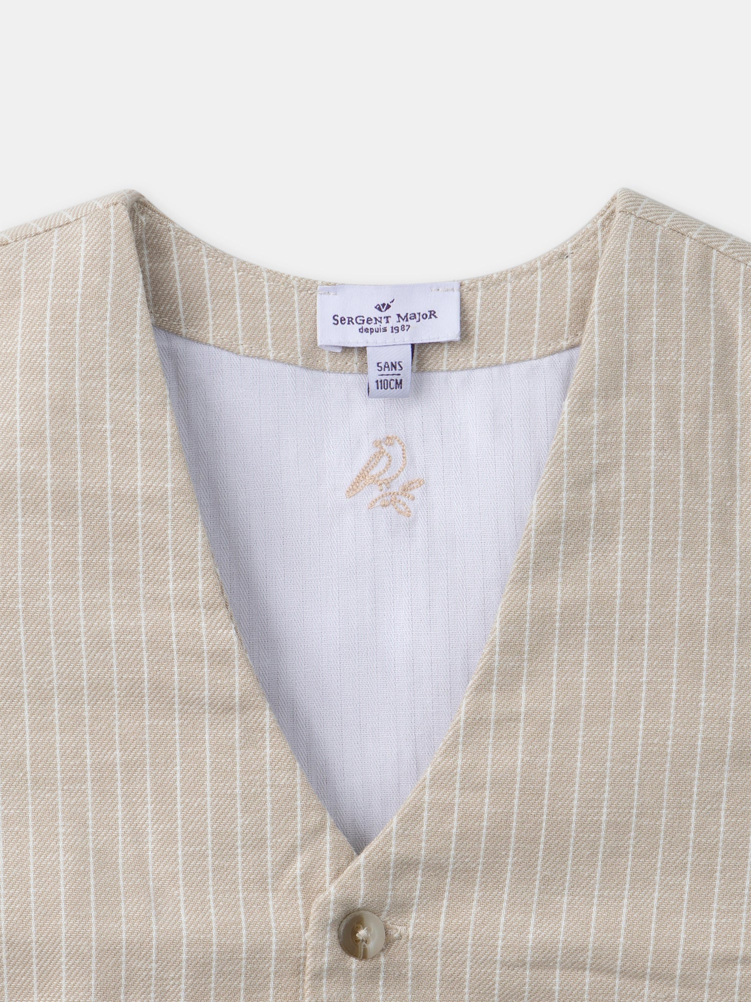 Gilet de costume beige - Image 2