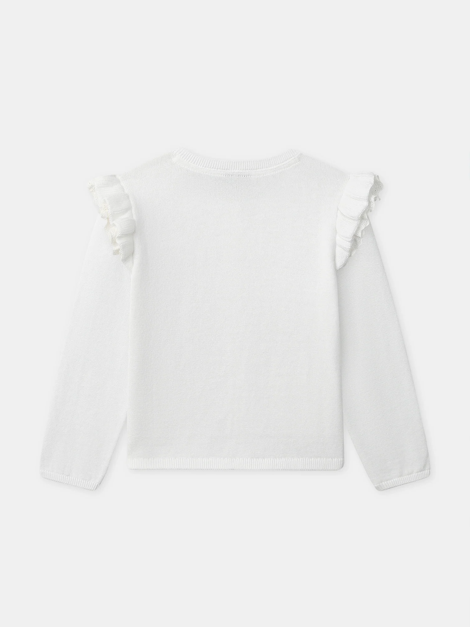 Gilet écru à volants et noeuds Fille - Image 4