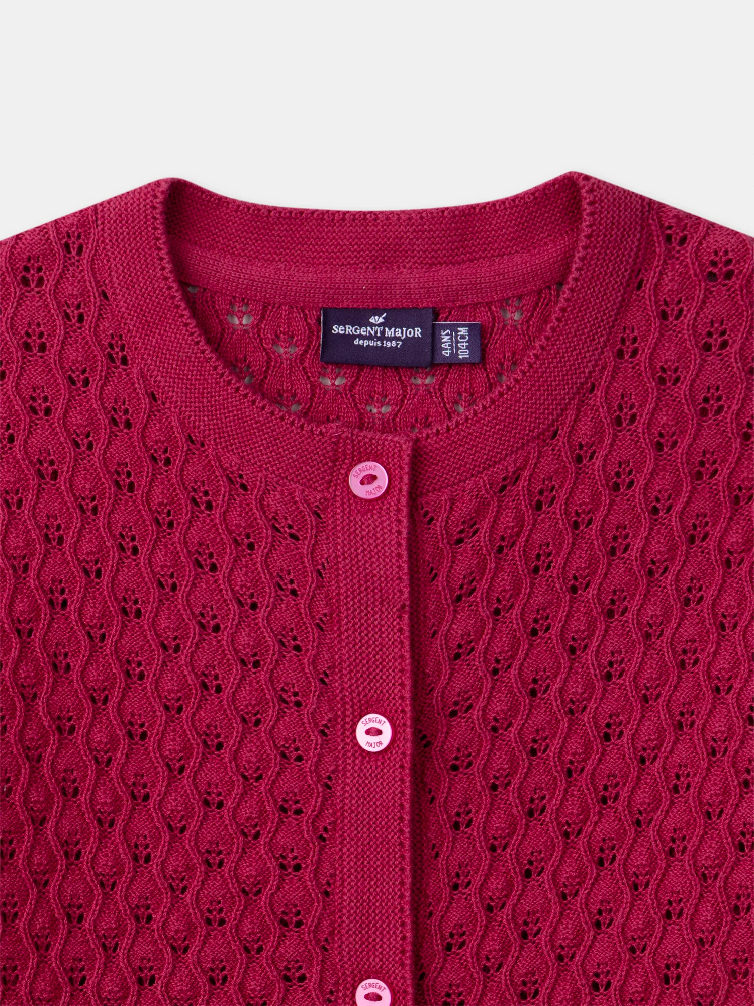 Gilet fuchsia Fille - Image 2