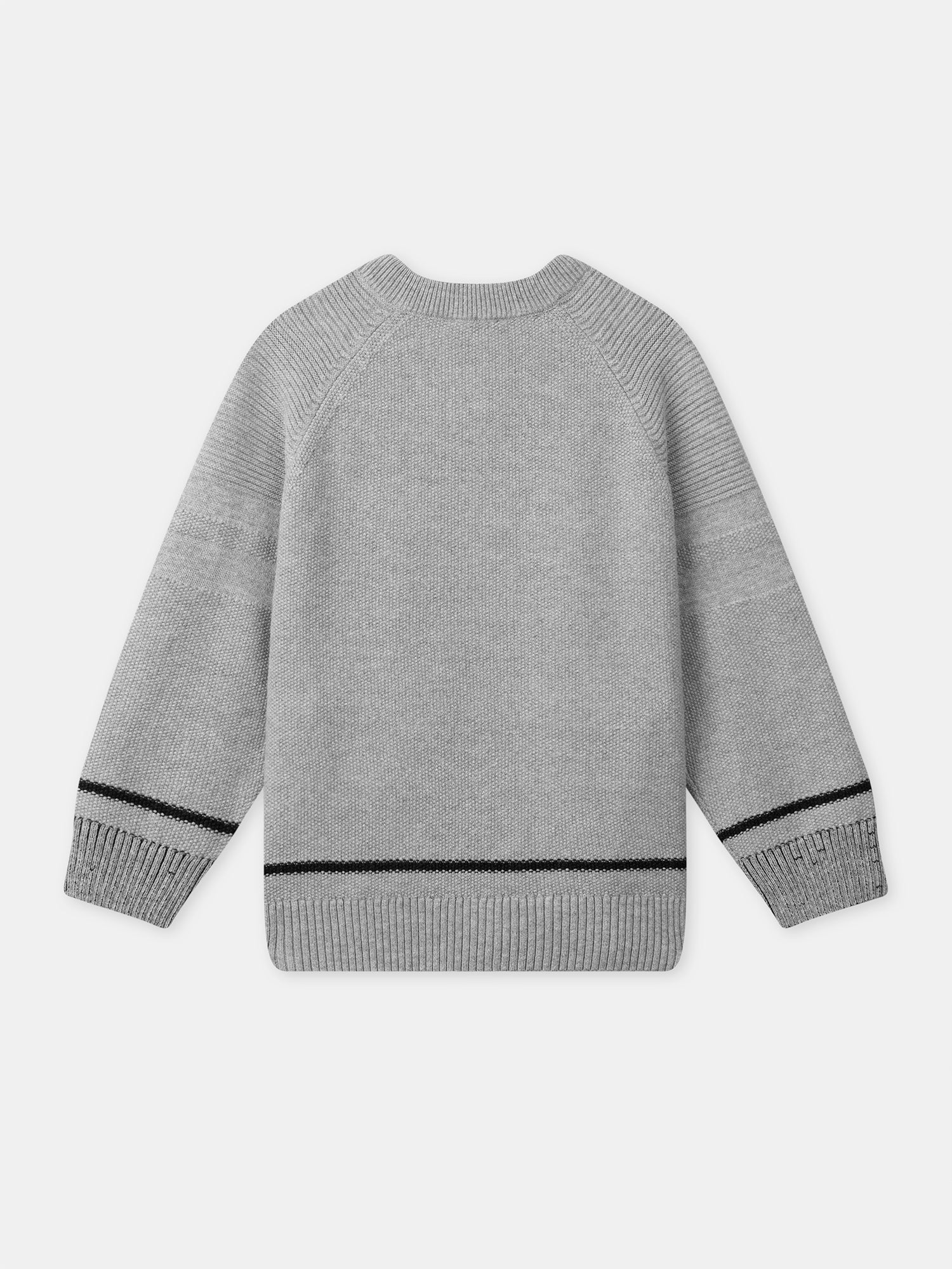 Gilet gris avec patch japon Garçon - Image 6