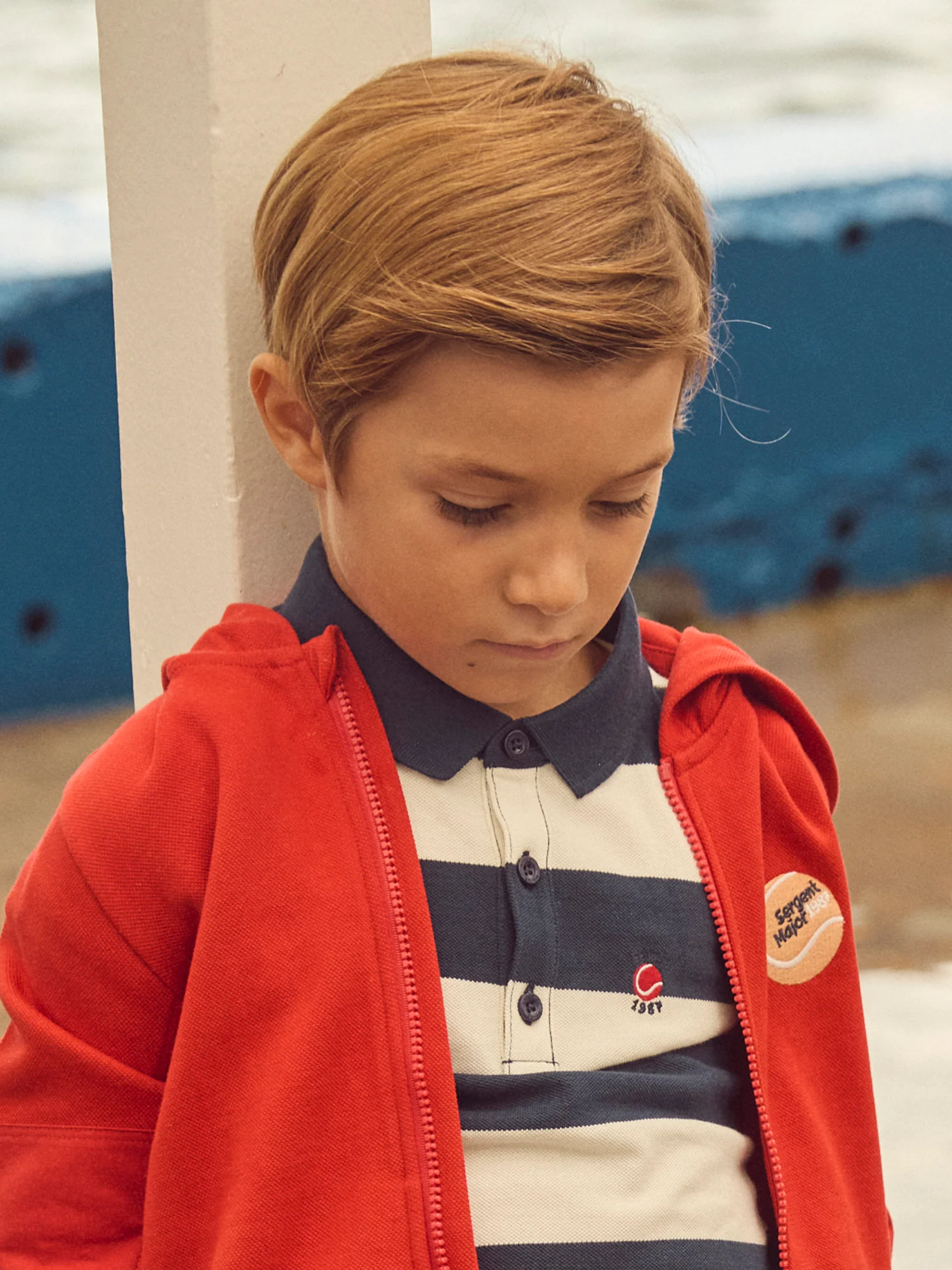 Gilet à capuche rouge Garçon - Image 3