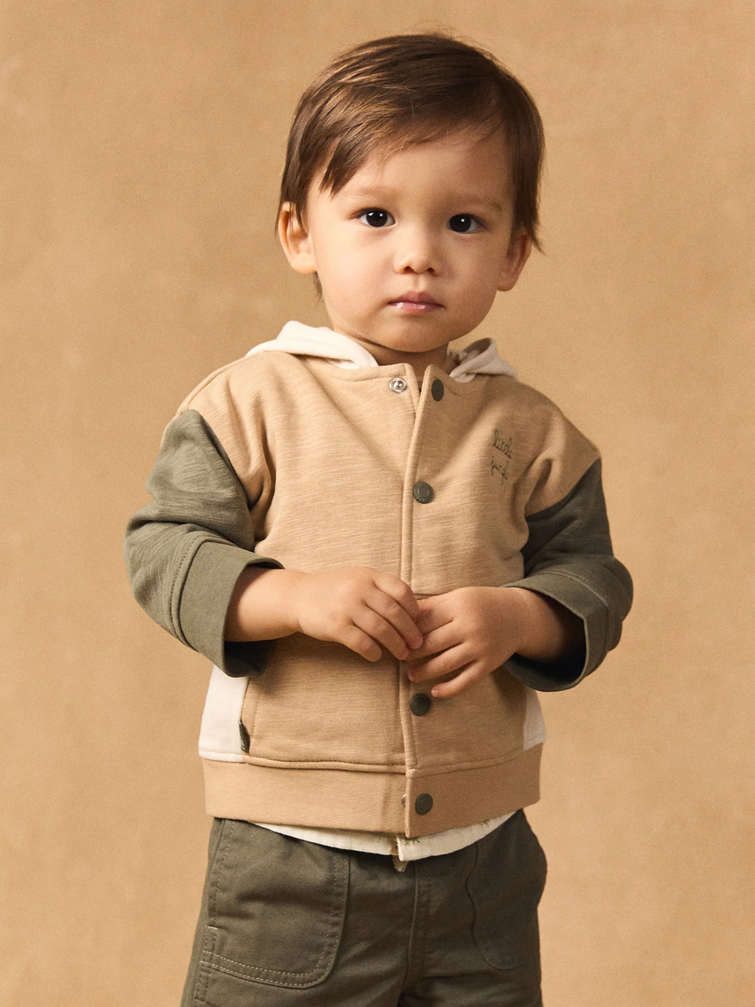 Gilet tricolore à capuche Bébé Garçon - Image 2