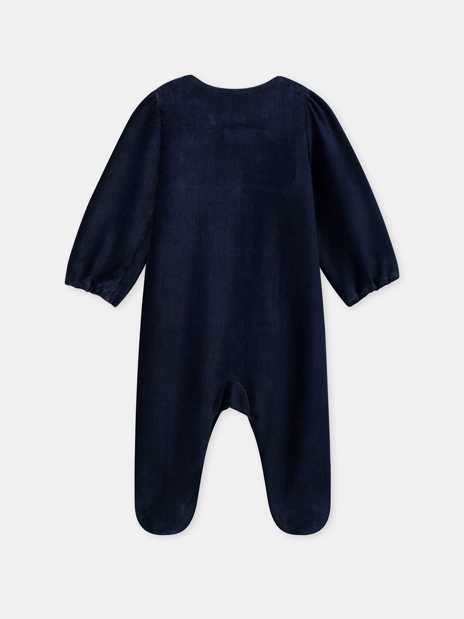Grenouillère bleu marine imprimé fleuri Bébé Fille - Image 5