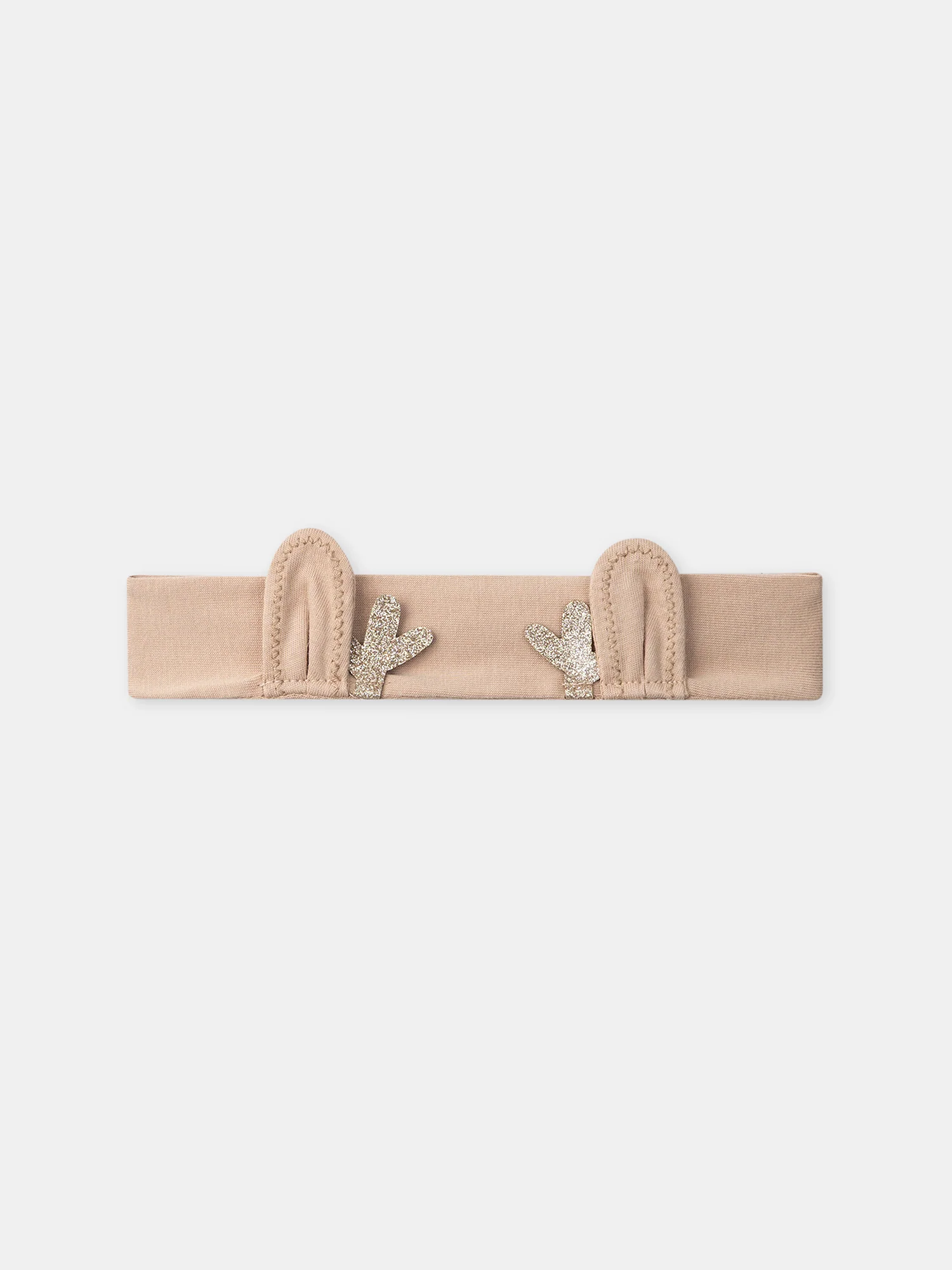 Grenouillère blanche + bandeau marron Bébé Fille - Image 2
