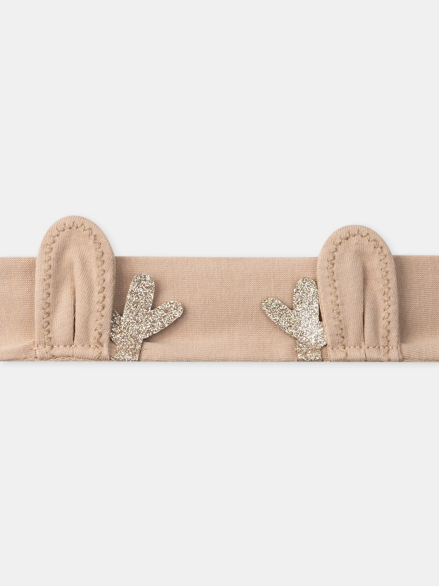 Grenouillère blanche + bandeau marron Bébé Fille - Image 3