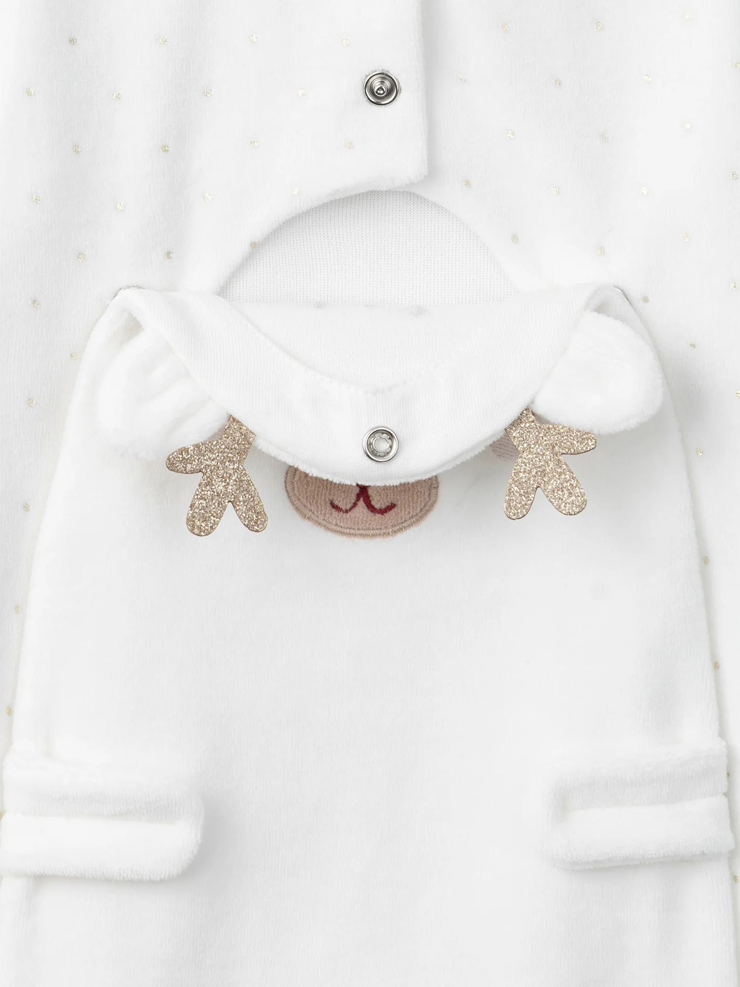 Grenouillère blanche + bandeau marron Bébé Fille - Image 7