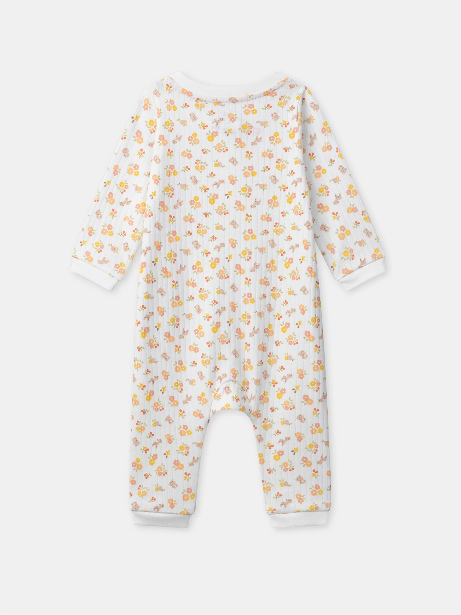 GrenouillÚre écru imprimé fleurs et animaux zippé Bébé Fille - Image 5