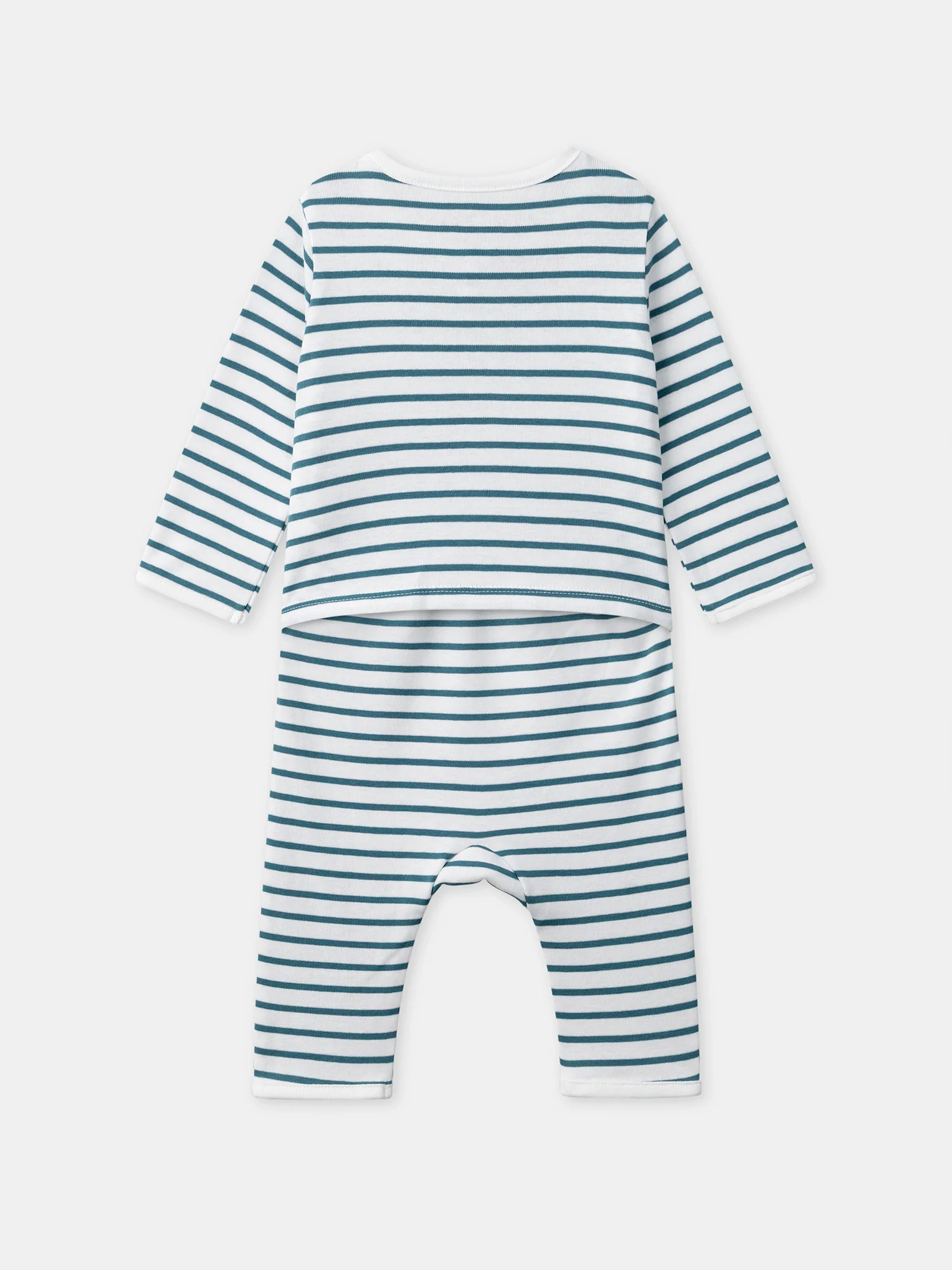 Grenouillère à rayures bleues Bébé Garçon - Image 5