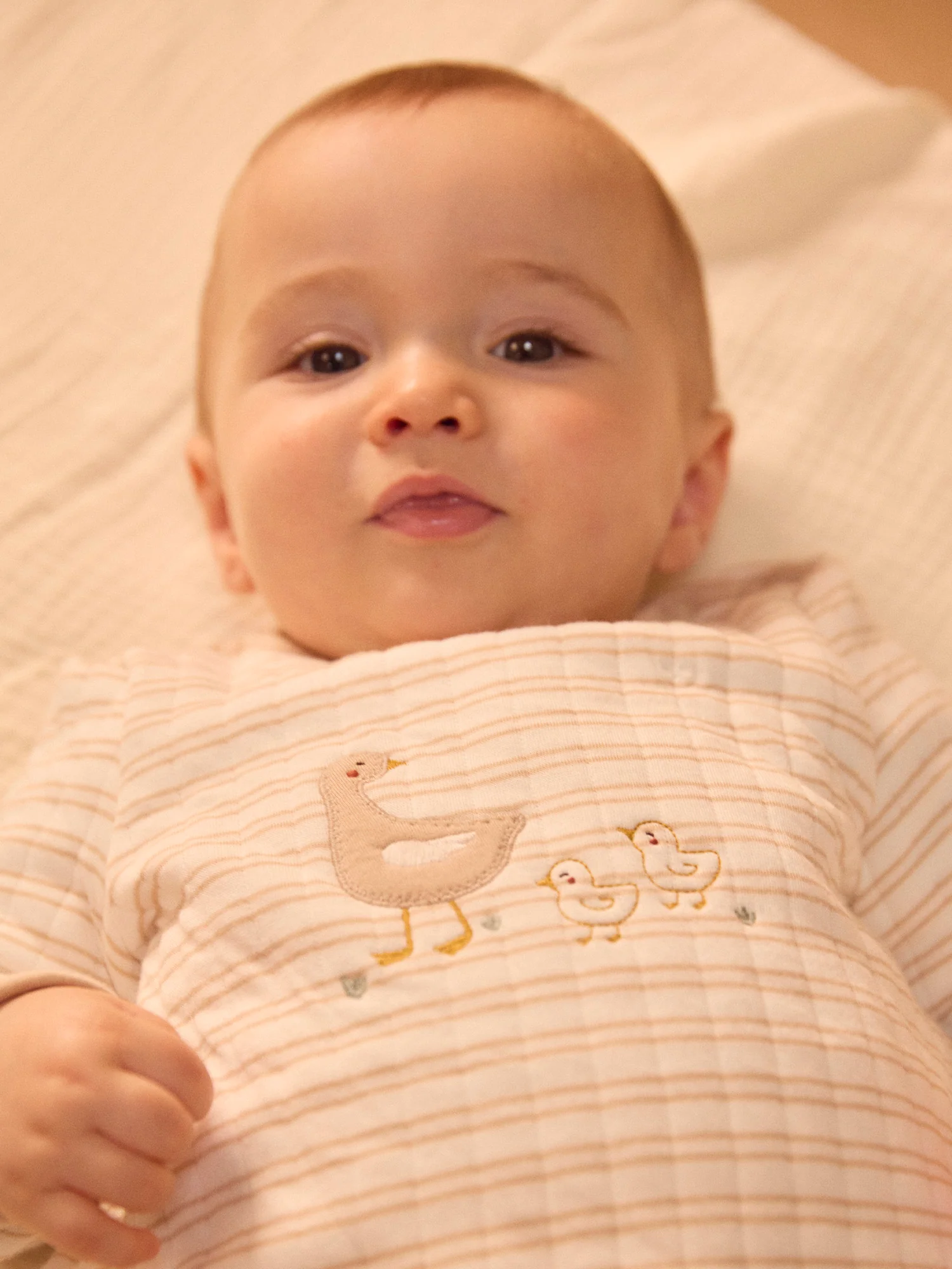 Grenouillère écrue à broderies oies Bébé Garçon - Image 3